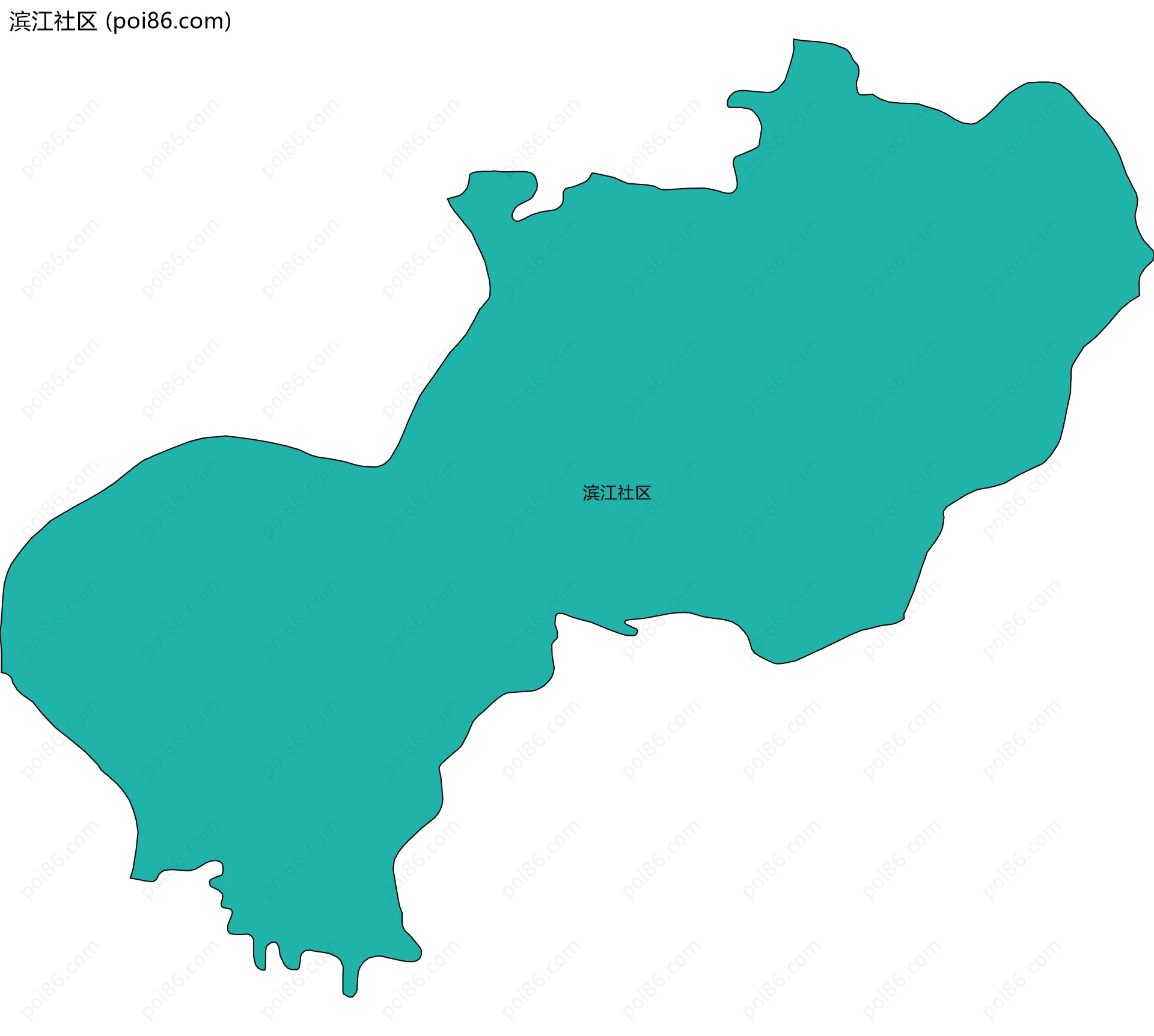 滨江社区边界地图