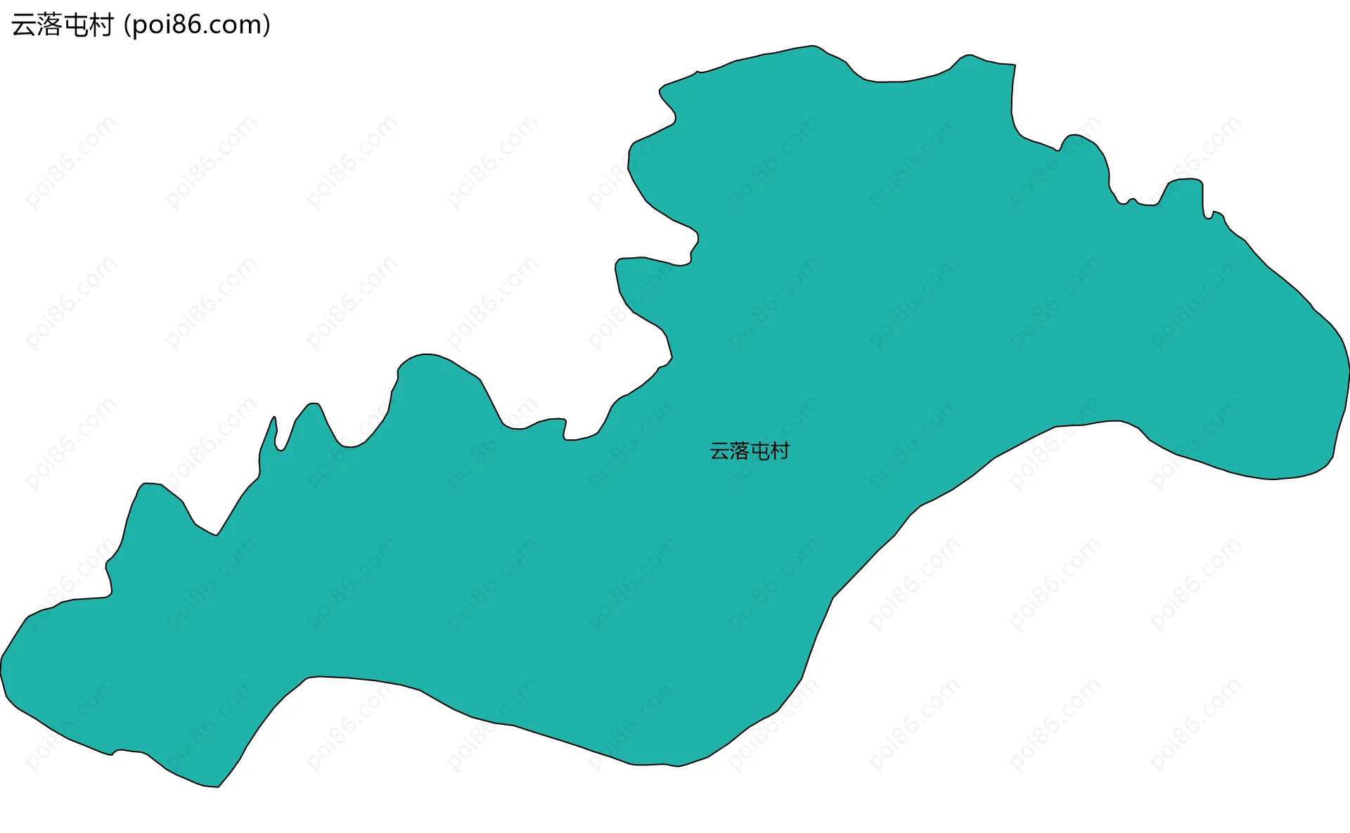 云落屯村边界地图