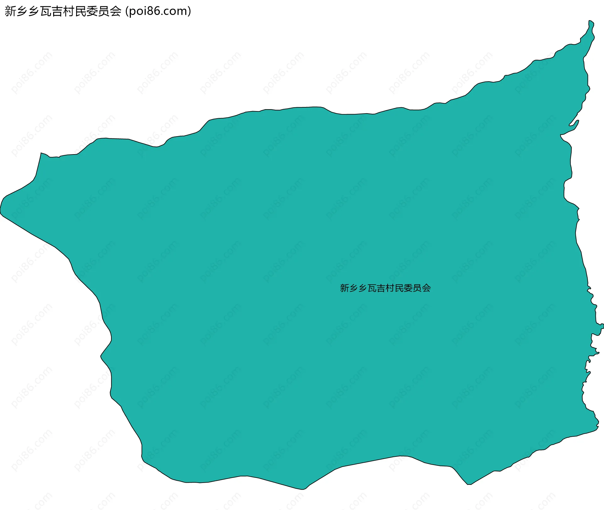 新乡乡瓦吉村民委员会边界地图