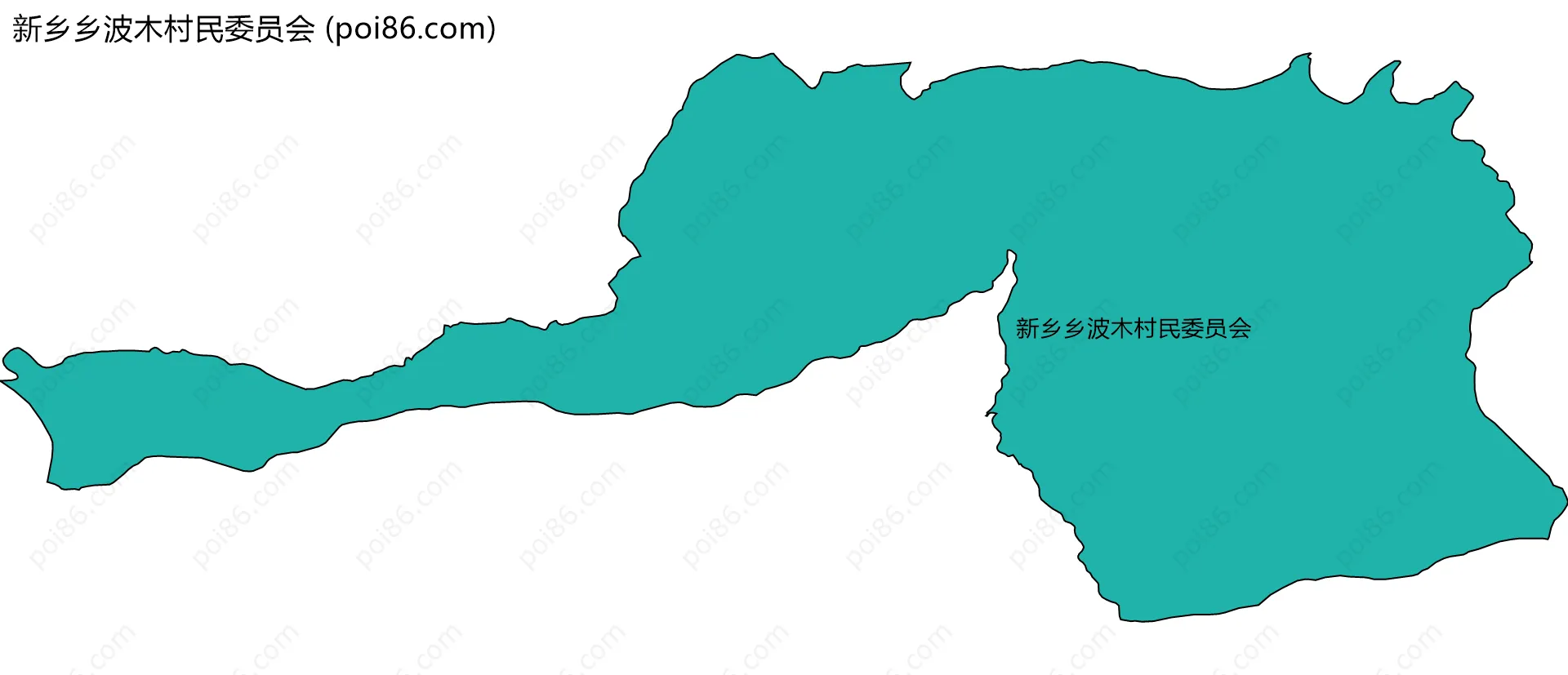 新乡乡波木村民委员会边界地图