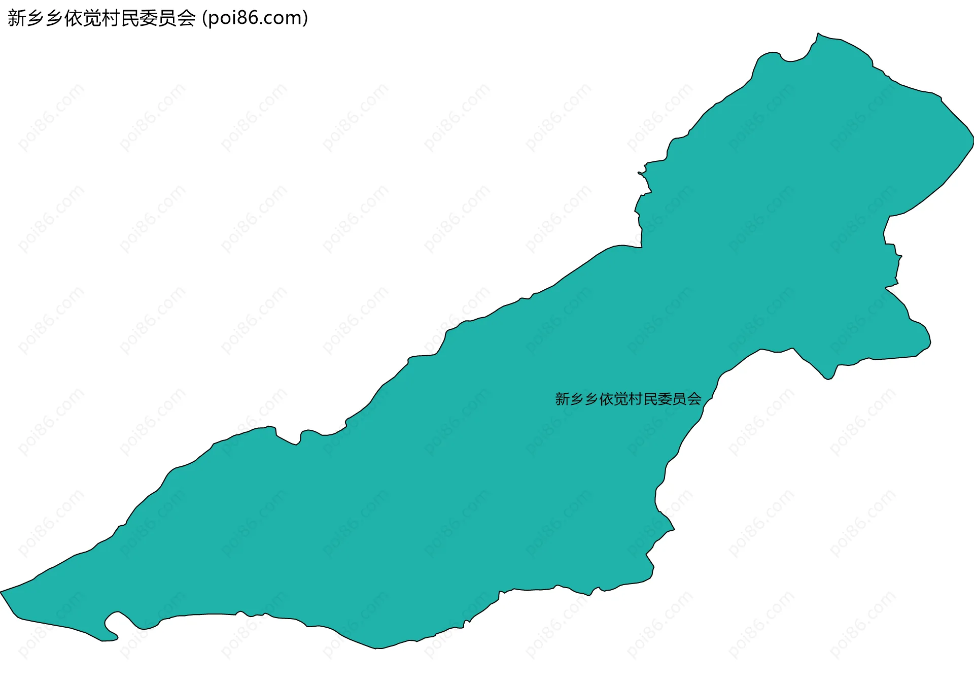 新乡乡依觉村民委员会边界地图