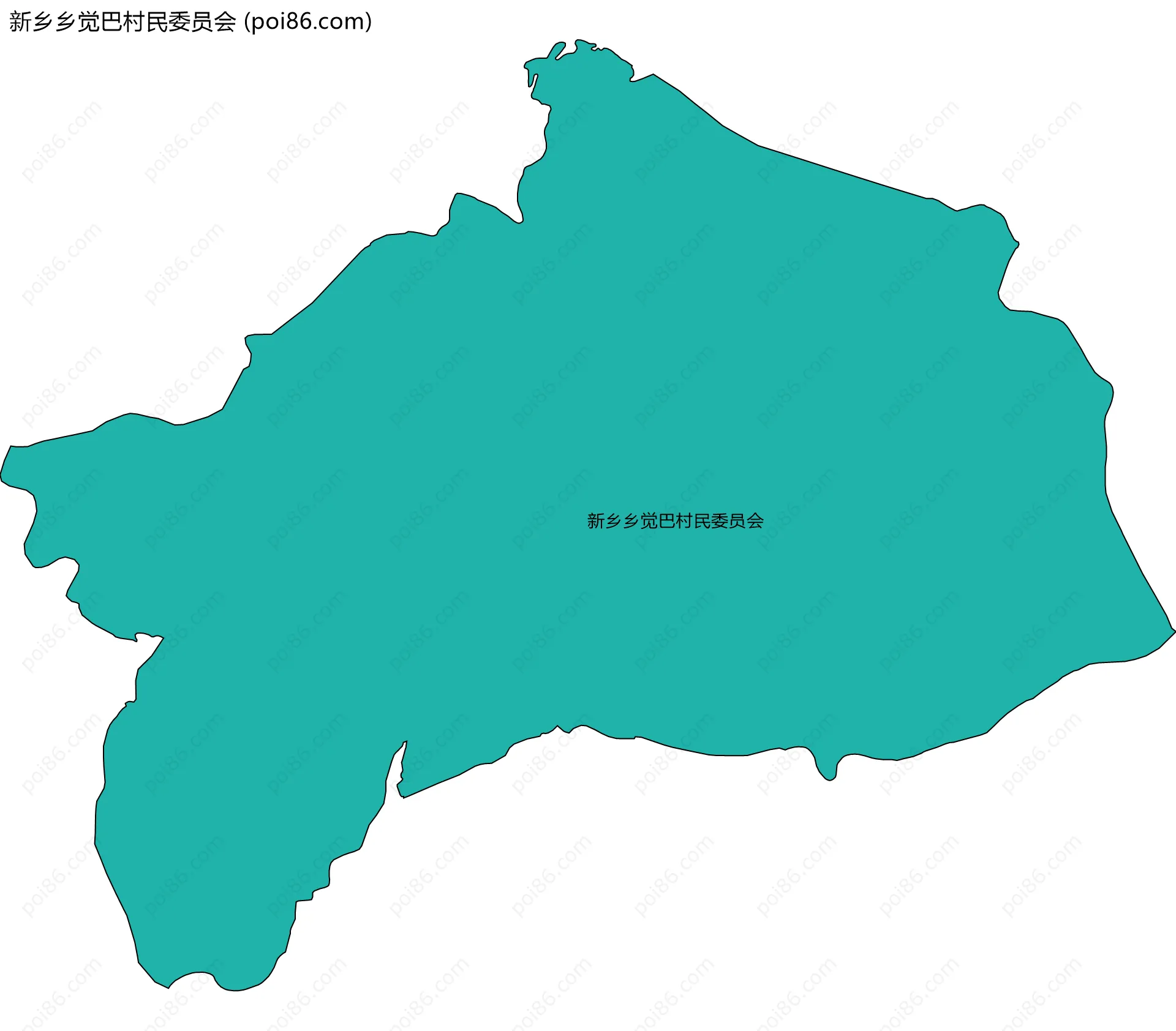 新乡乡觉巴村民委员会边界地图