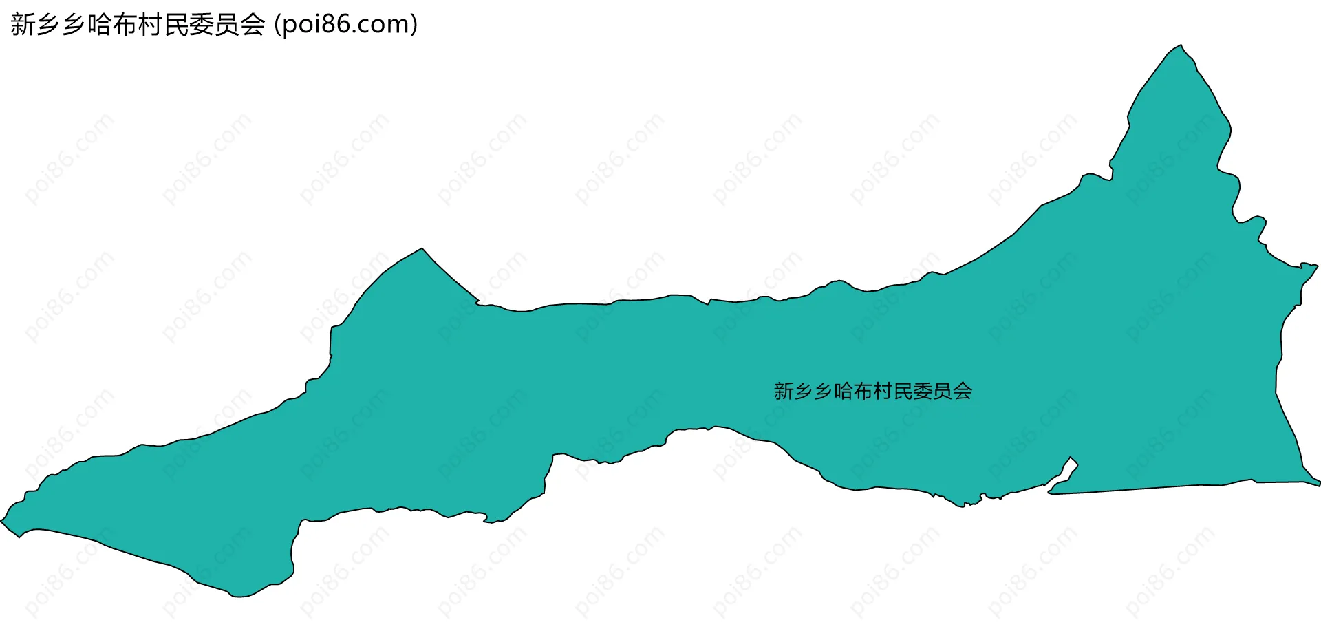 新乡乡哈布村民委员会边界地图