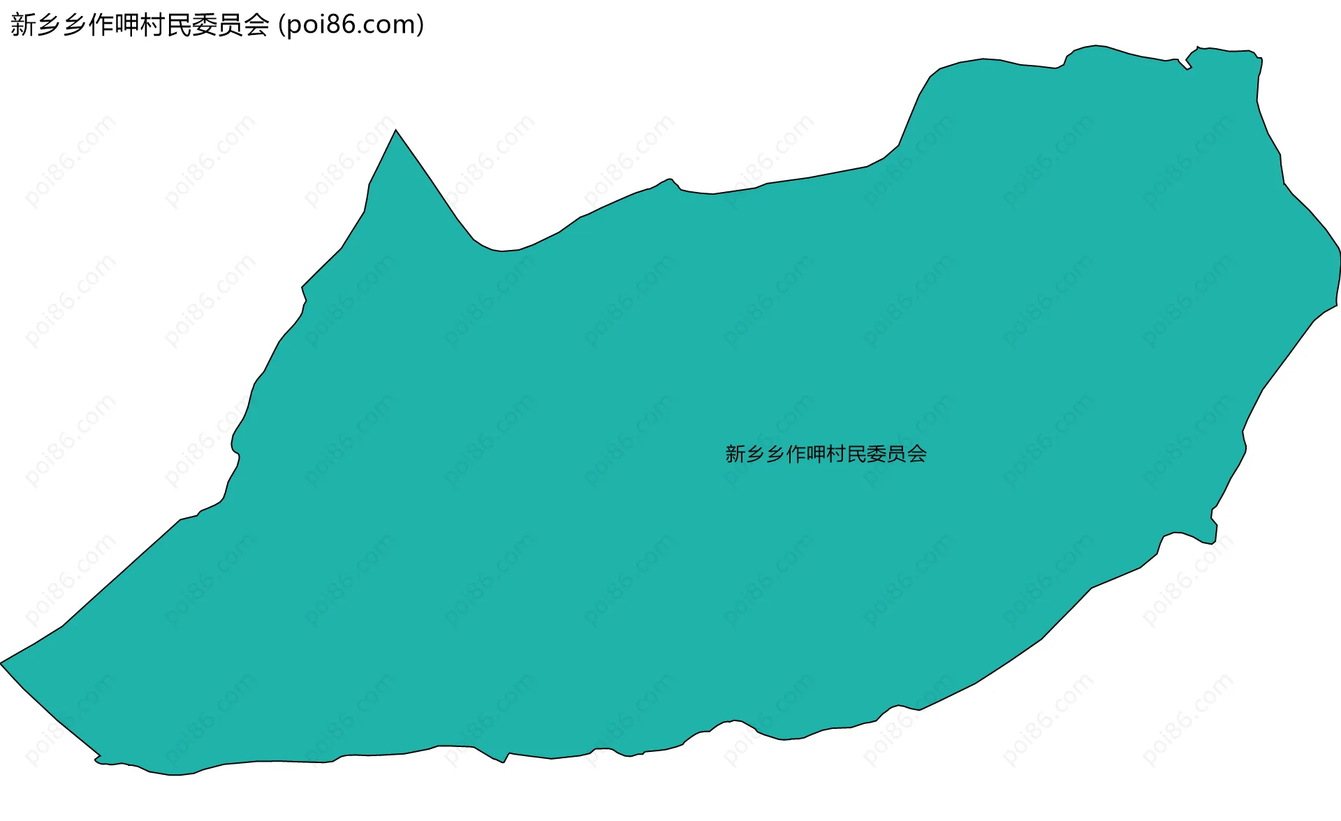 新乡乡作呷村民委员会边界地图