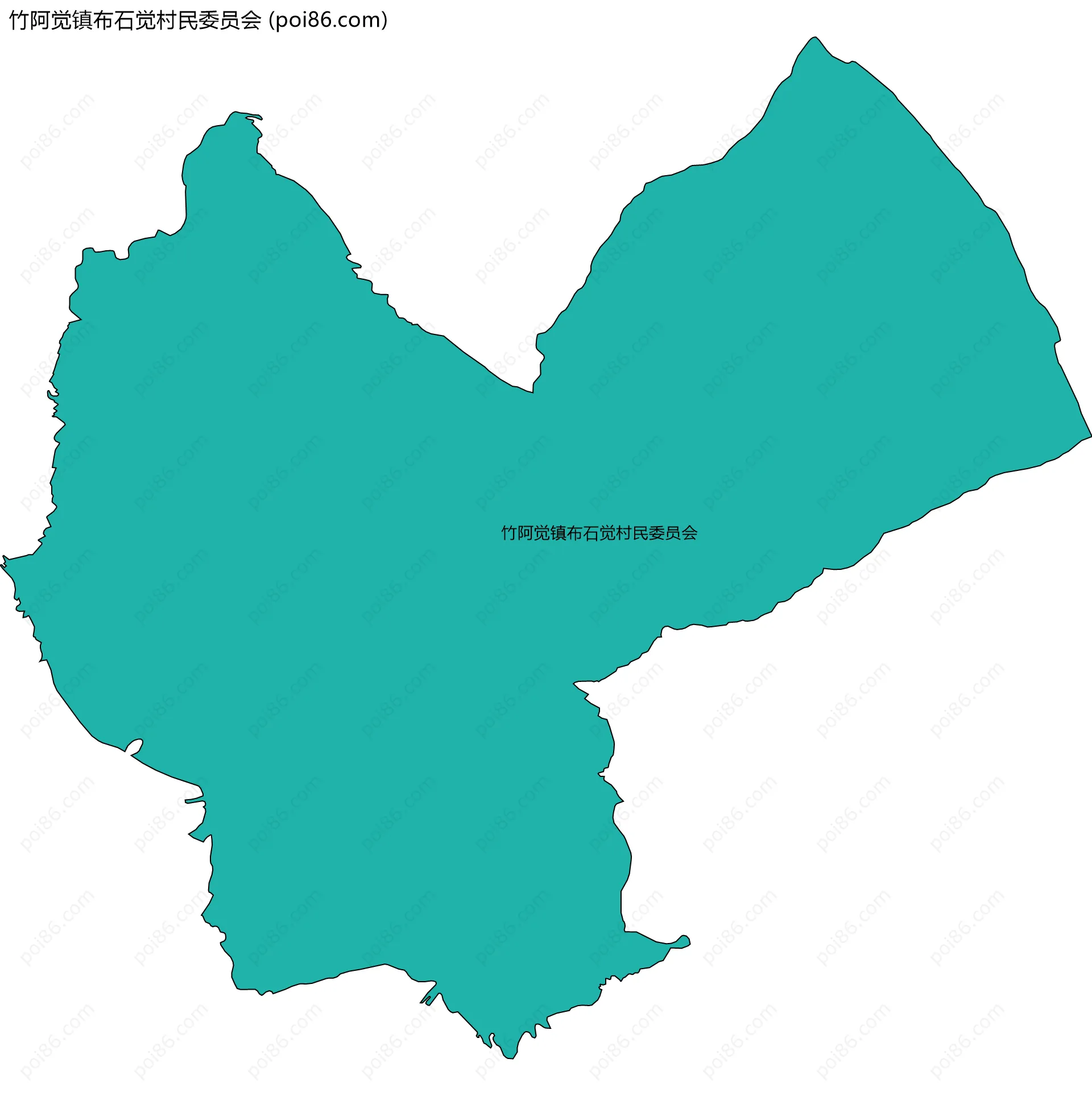 竹阿觉镇布石觉村民委员会边界地图
