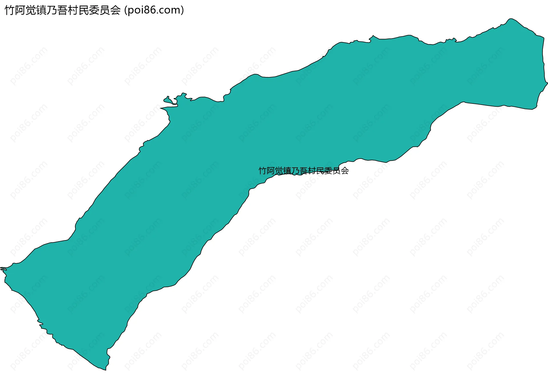 竹阿觉镇乃吾村民委员会边界地图