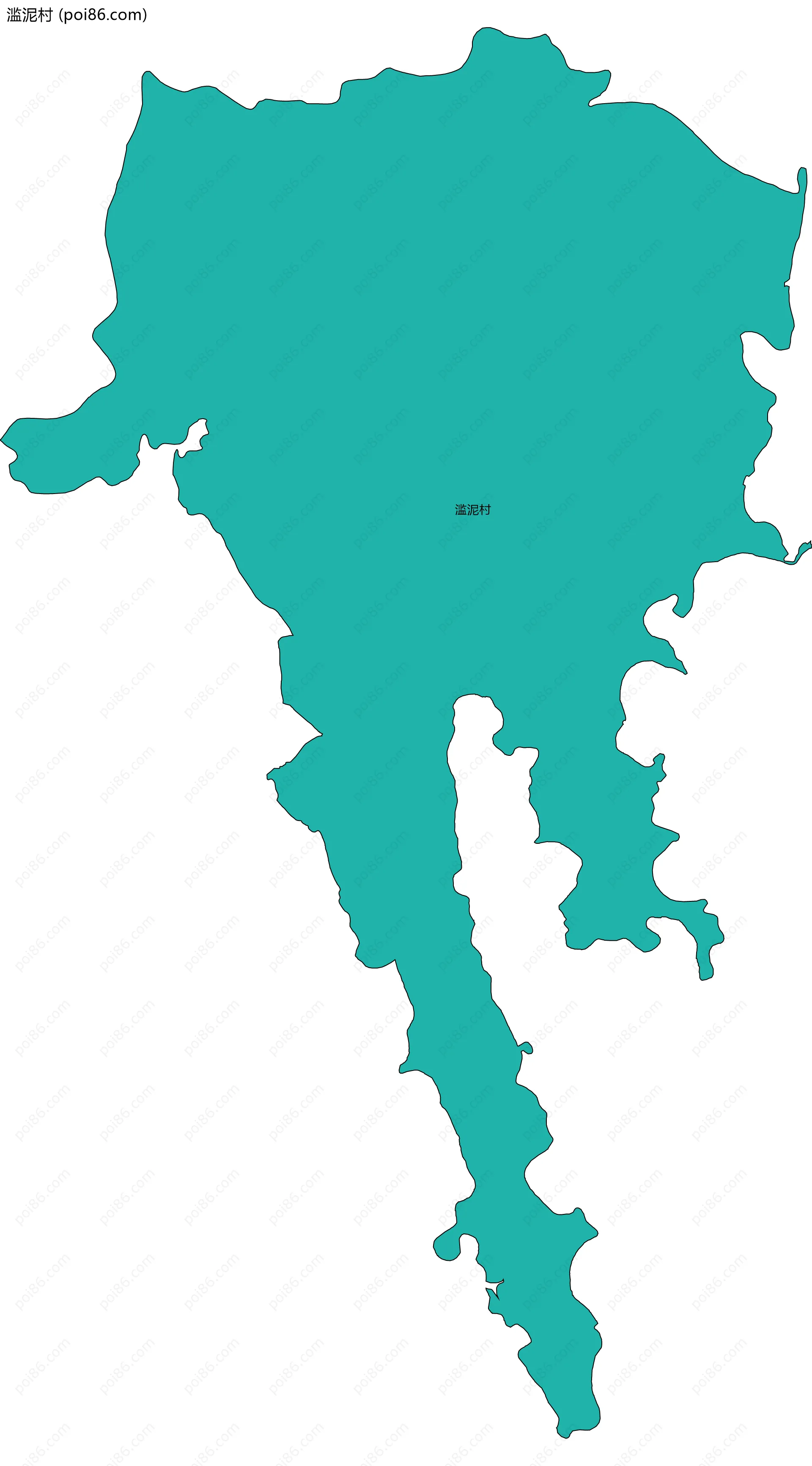 滥泥村边界地图
