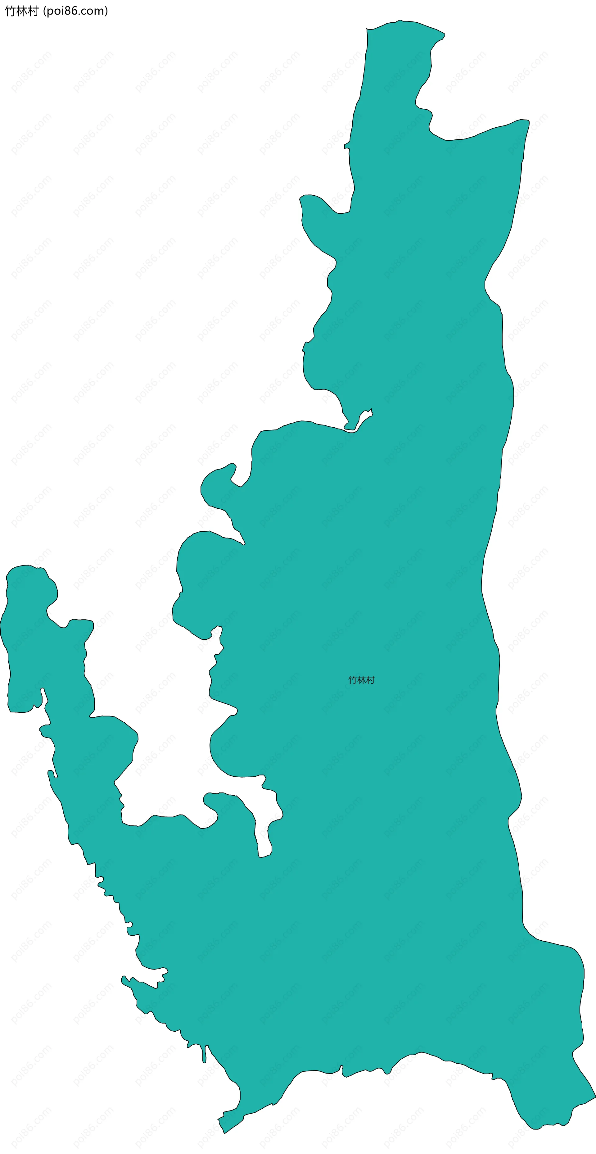竹林村边界地图