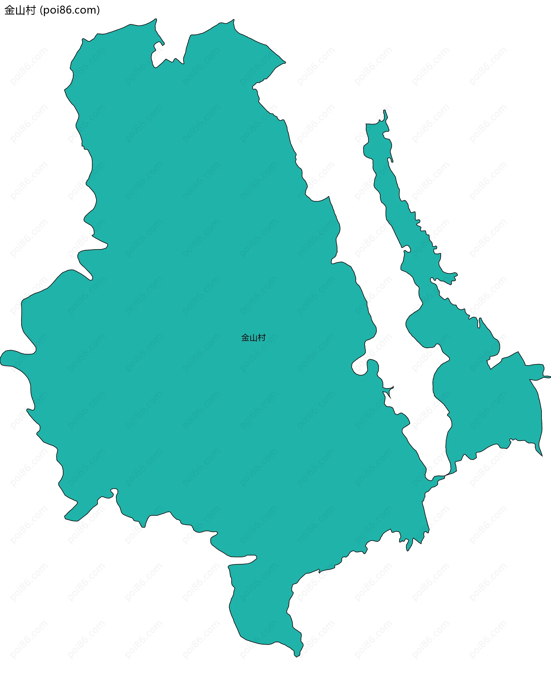 金山村边界地图