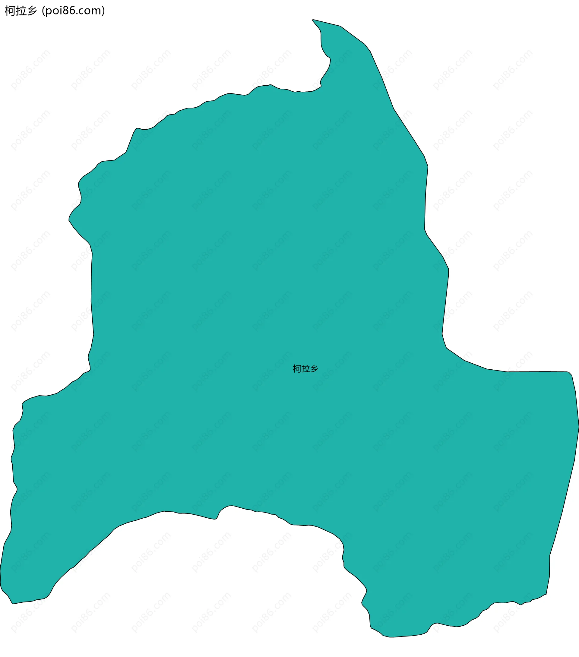 柯拉乡边界地图