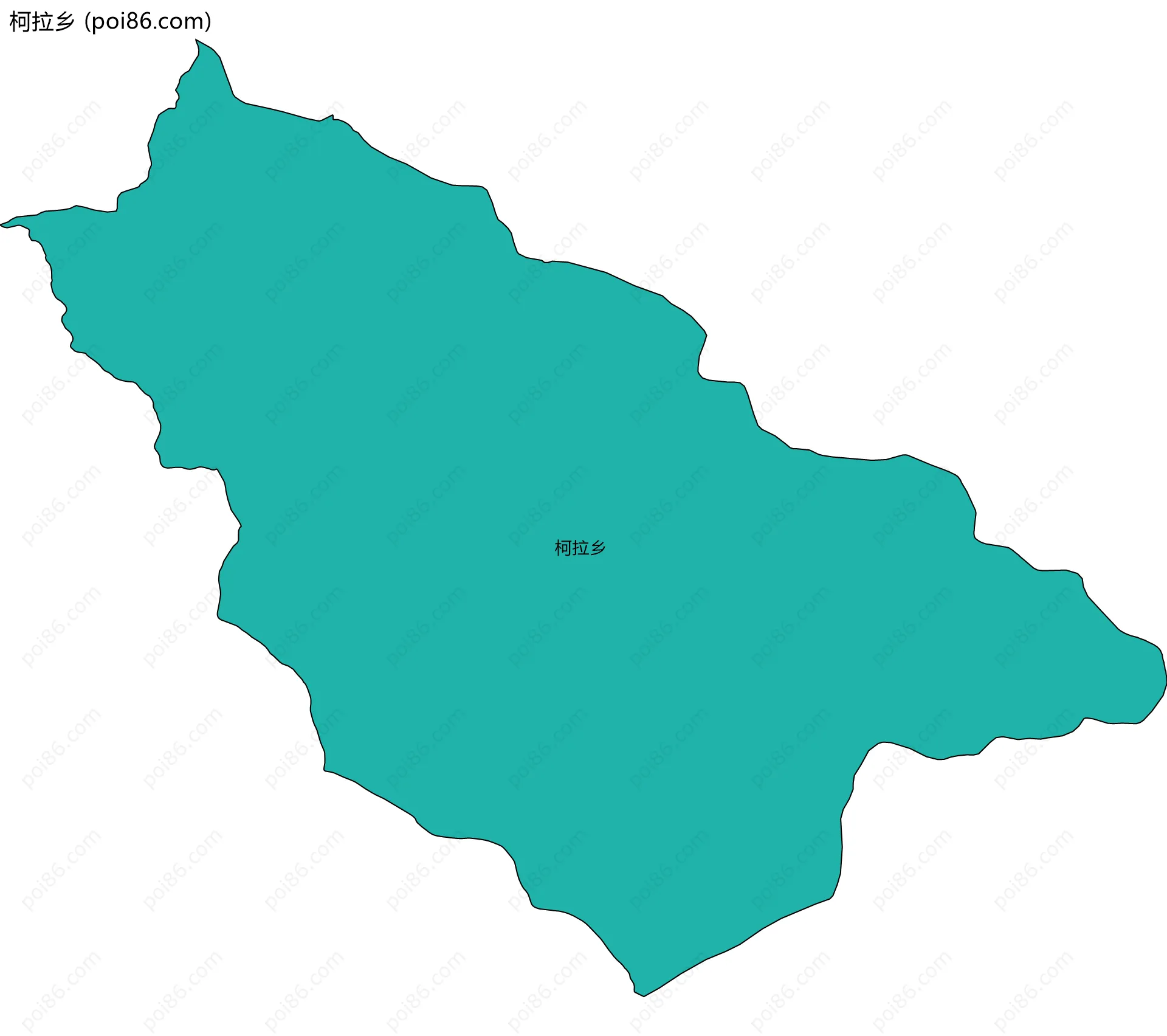 柯拉乡边界地图