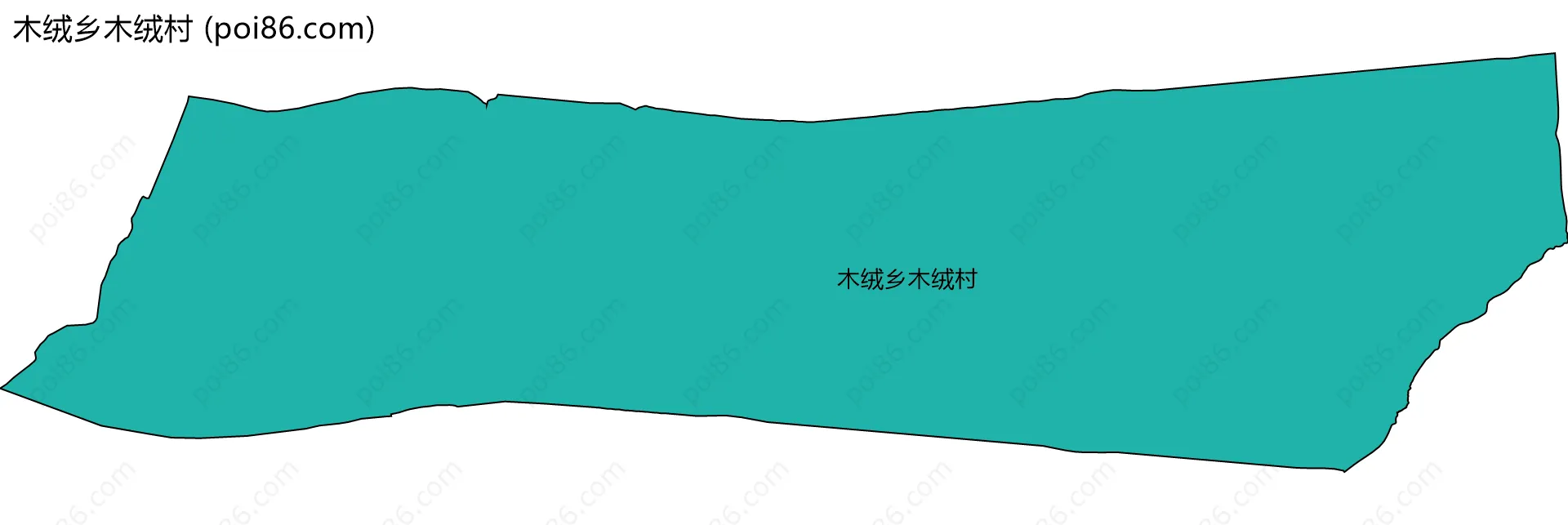木绒乡木绒村边界地图