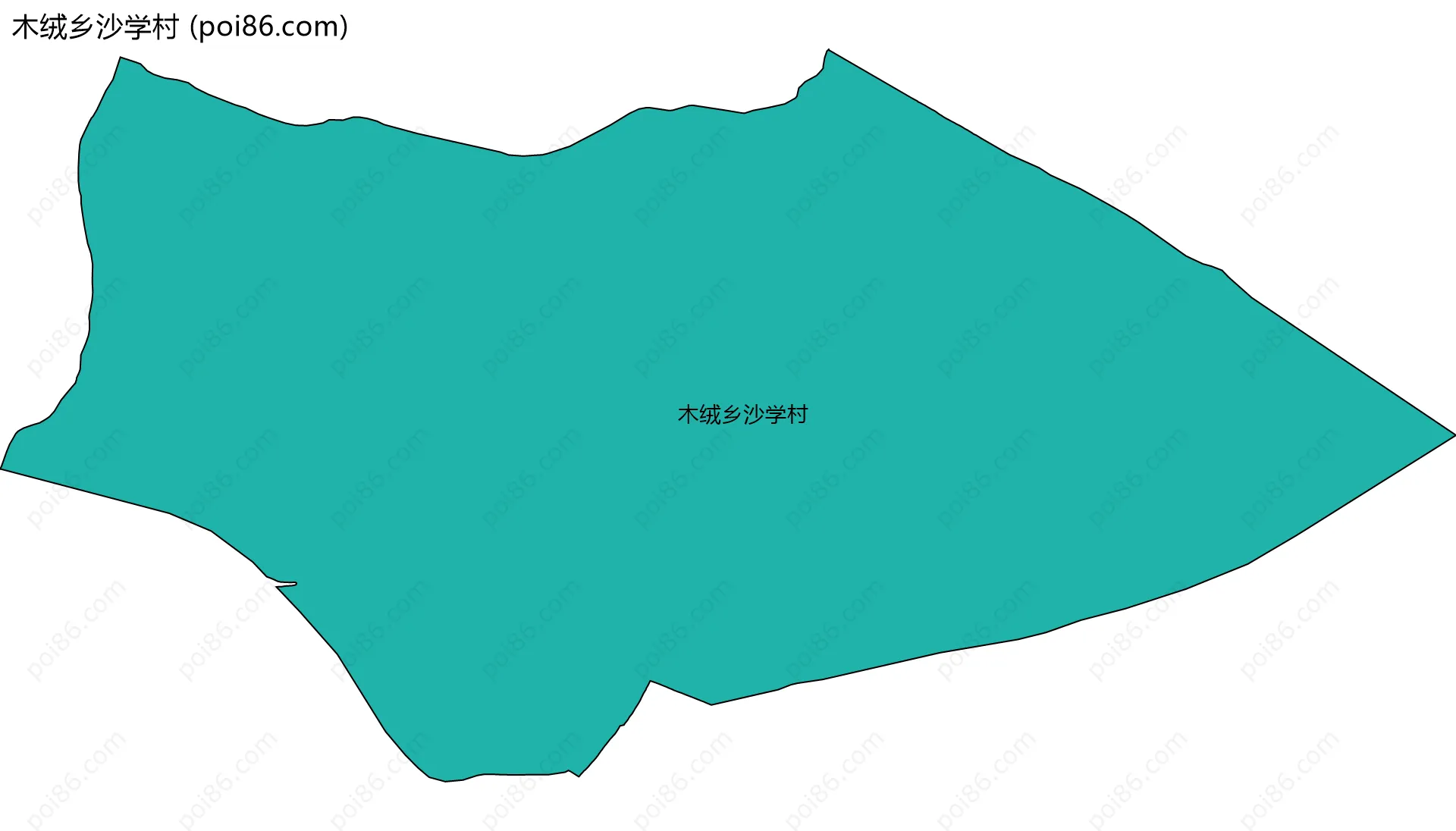 木绒乡沙学村边界地图