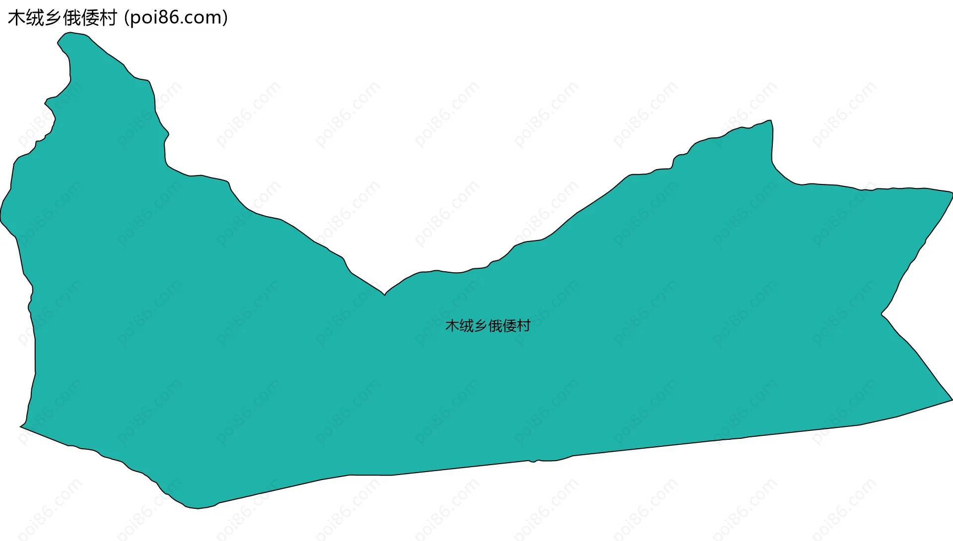 木绒乡俄倭村边界地图