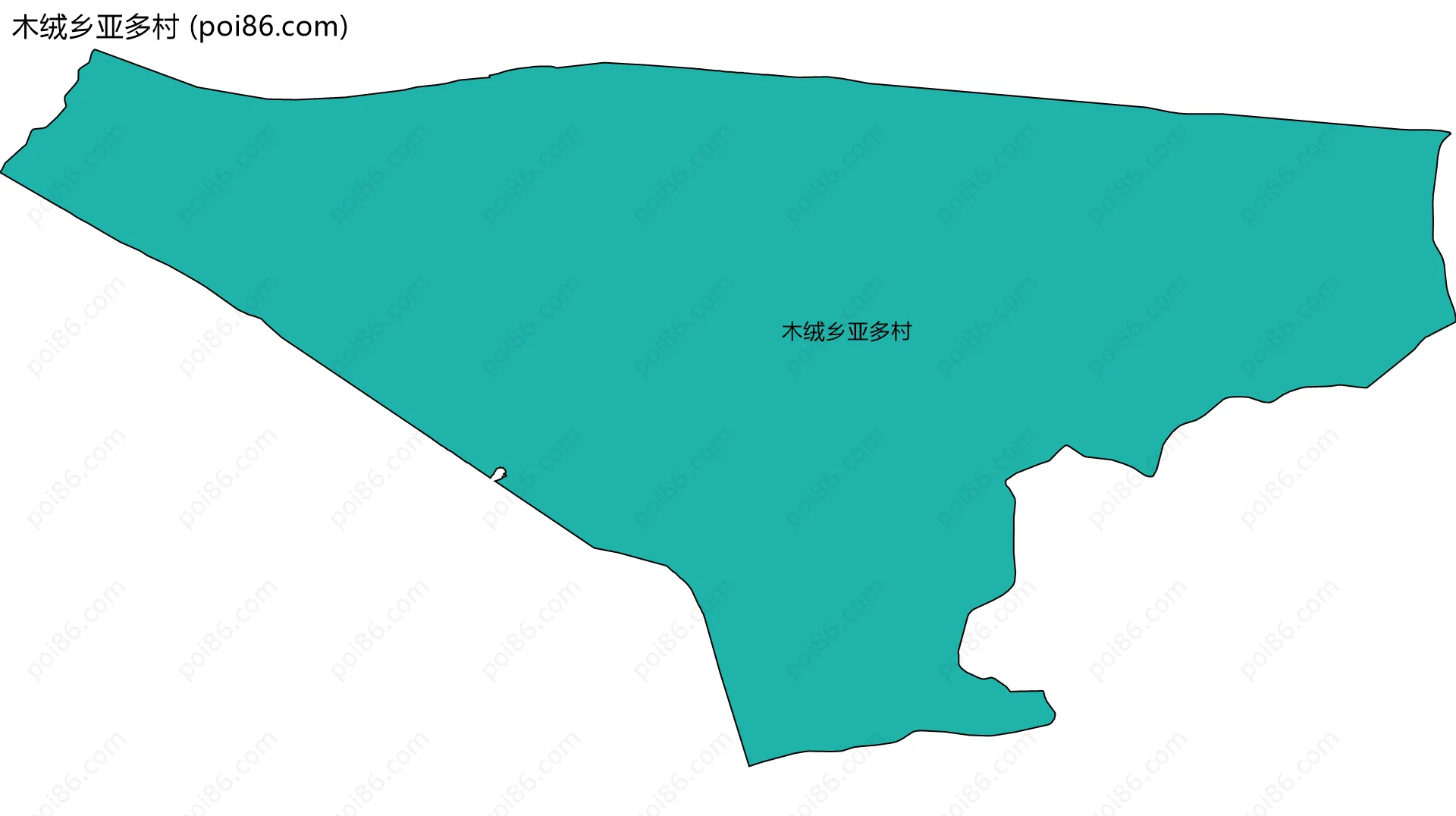 木绒乡亚多村边界地图