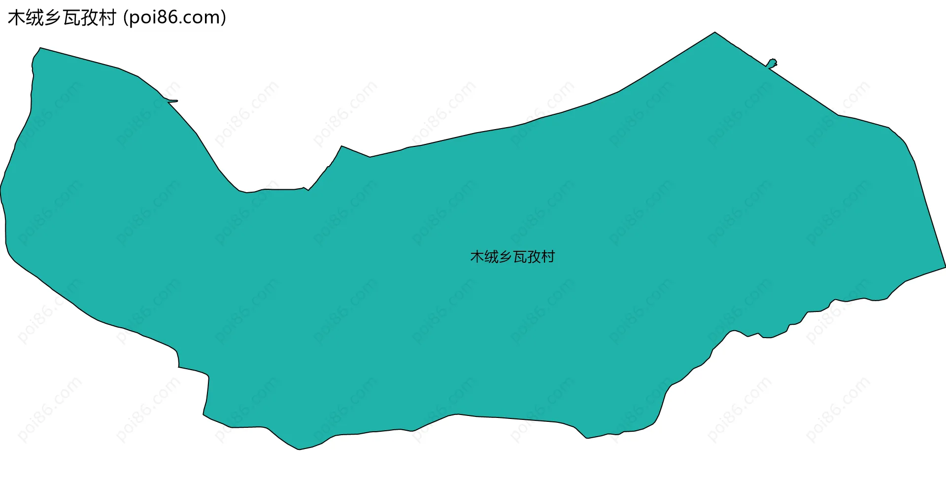 木绒乡瓦孜村边界地图