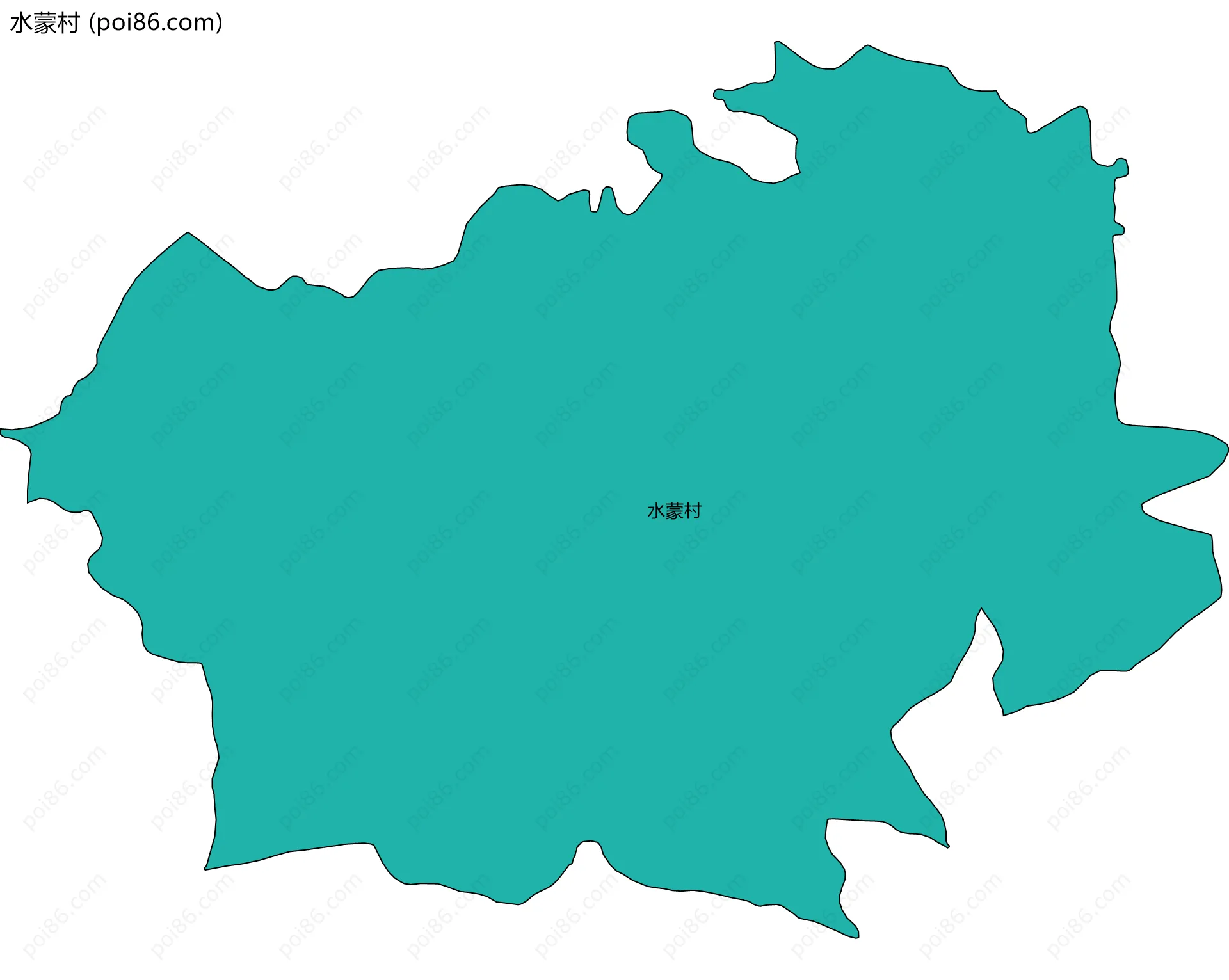 水蒙村边界地图