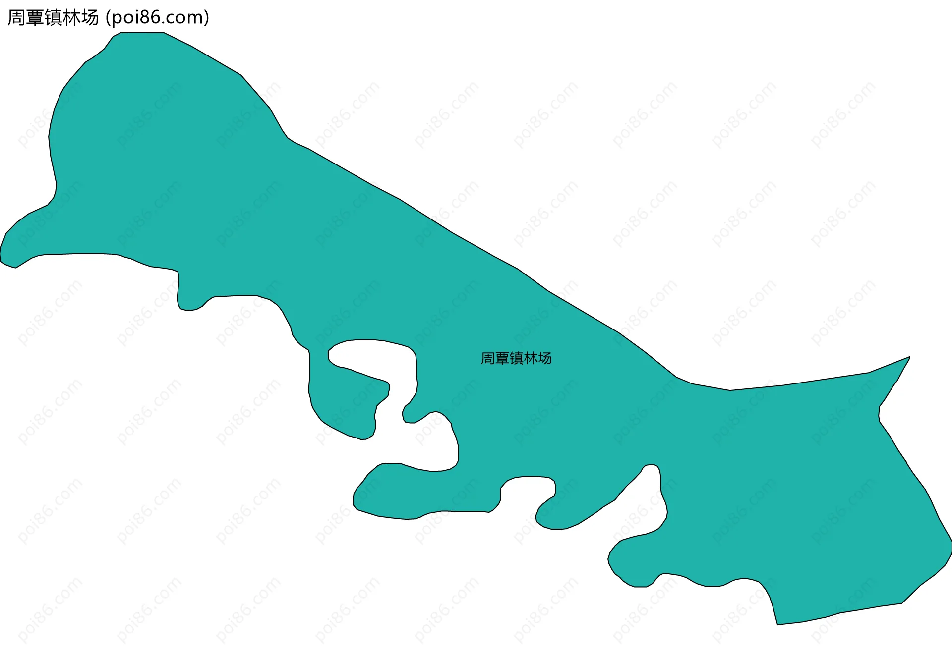 周覃镇林场边界地图
