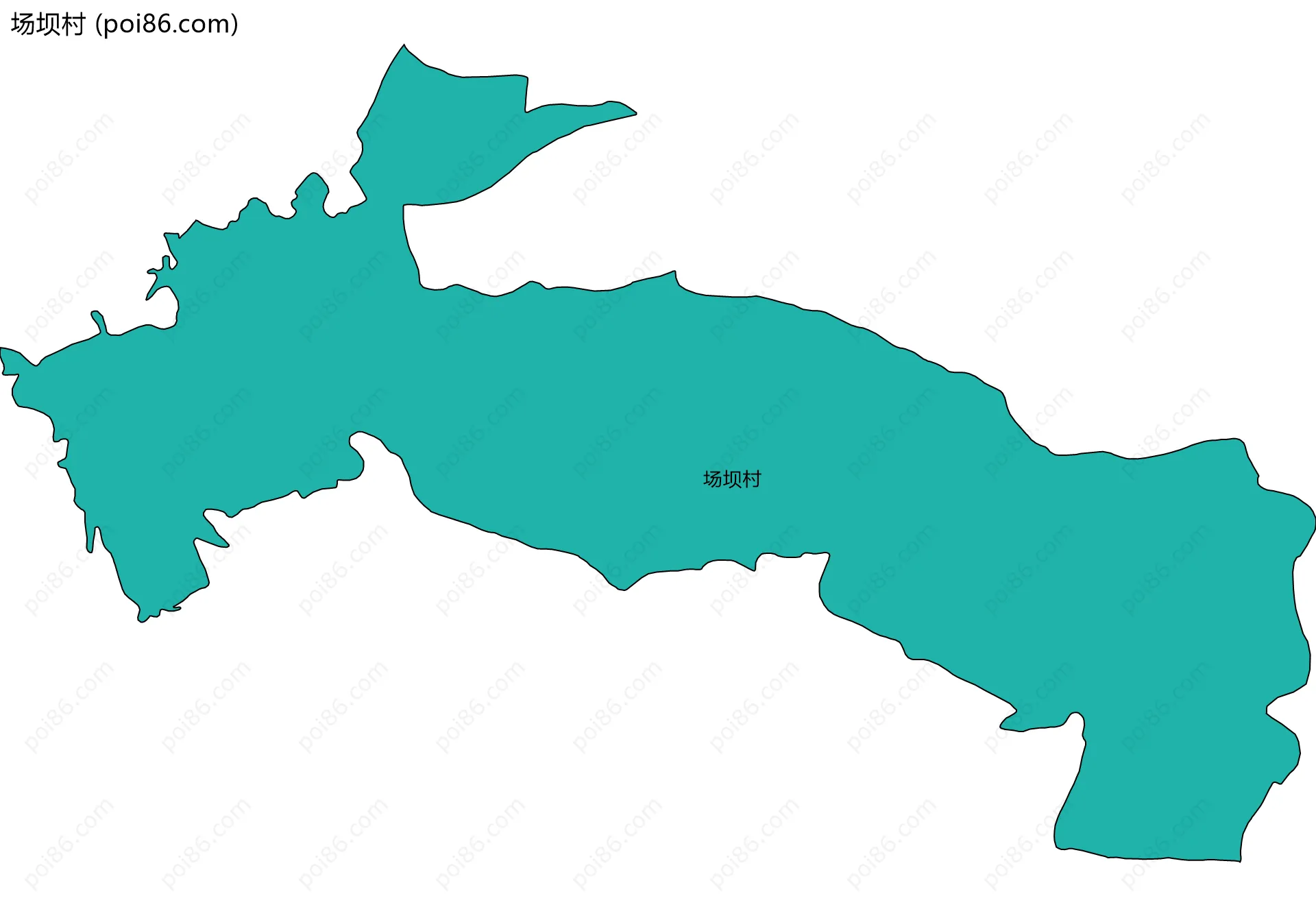 场坝村边界地图