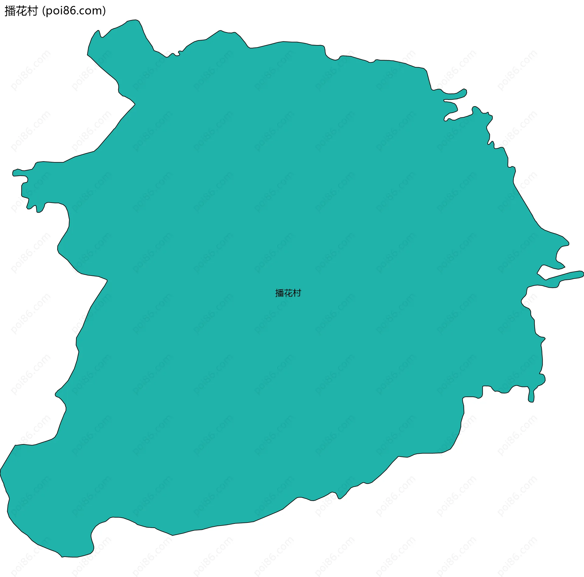 播花村边界地图