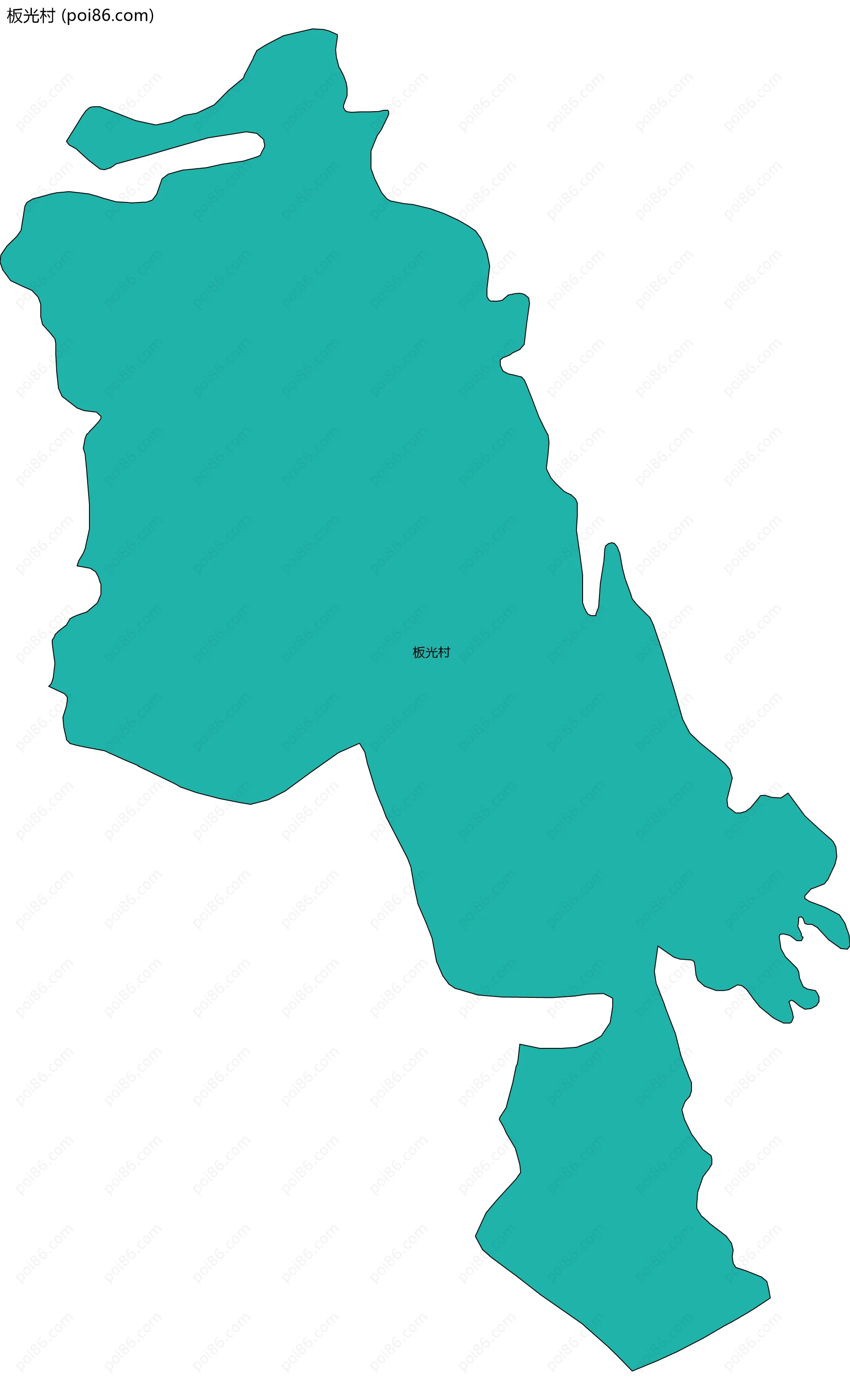 板光村边界地图