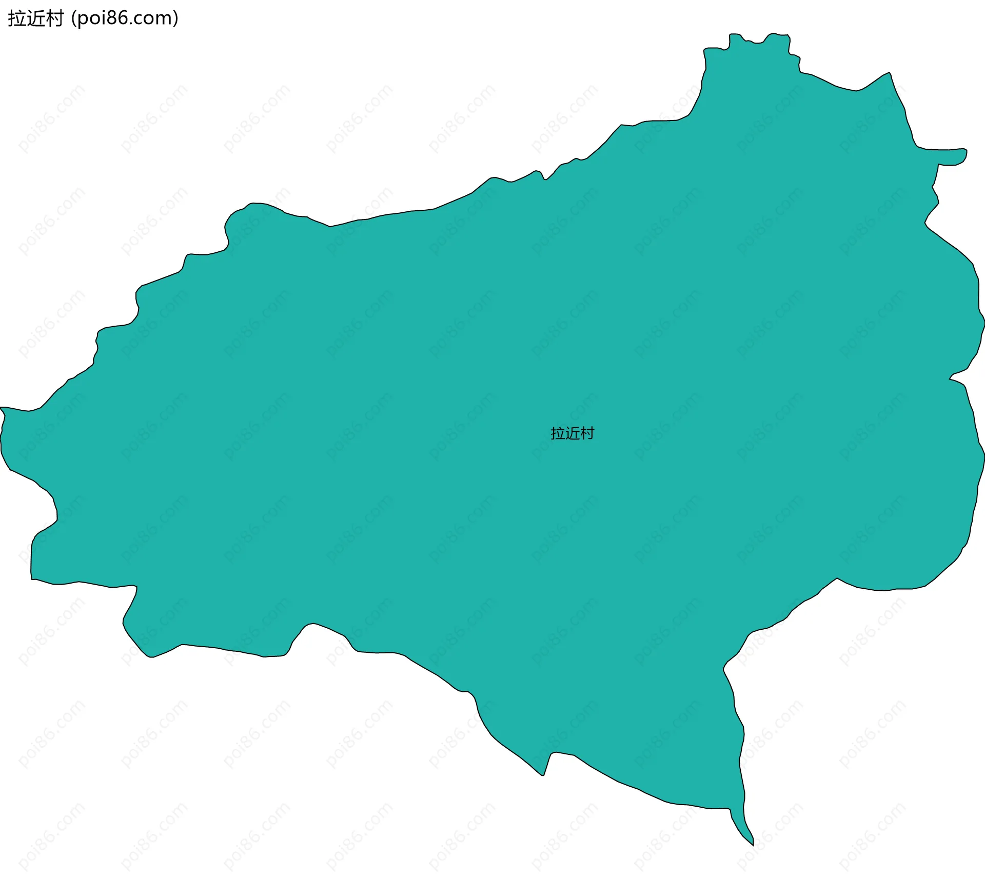 拉近村边界地图