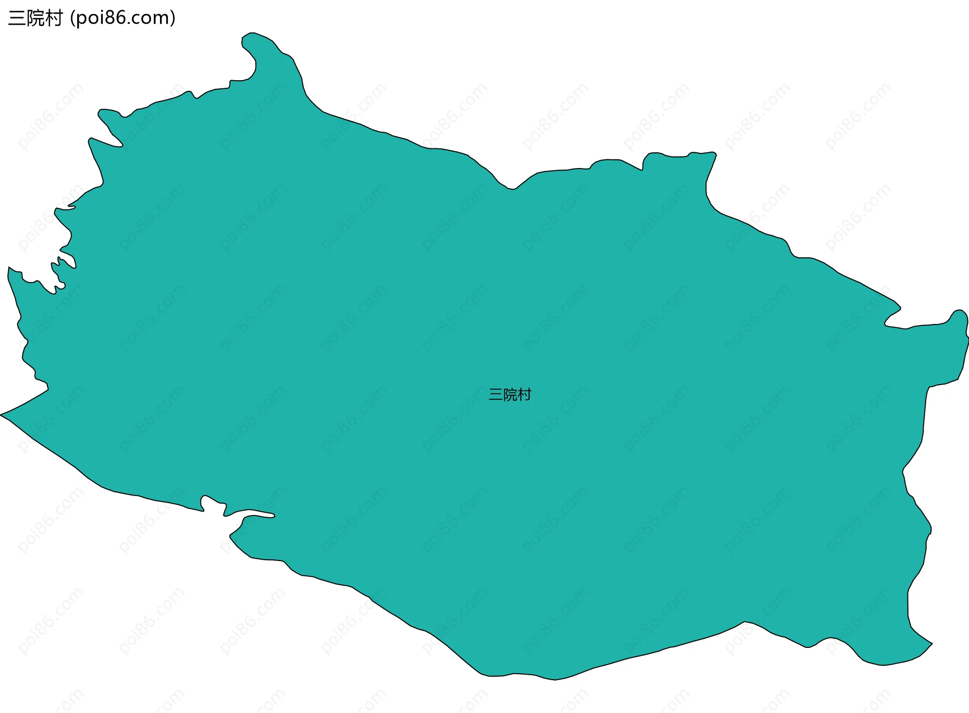 三院村边界地图