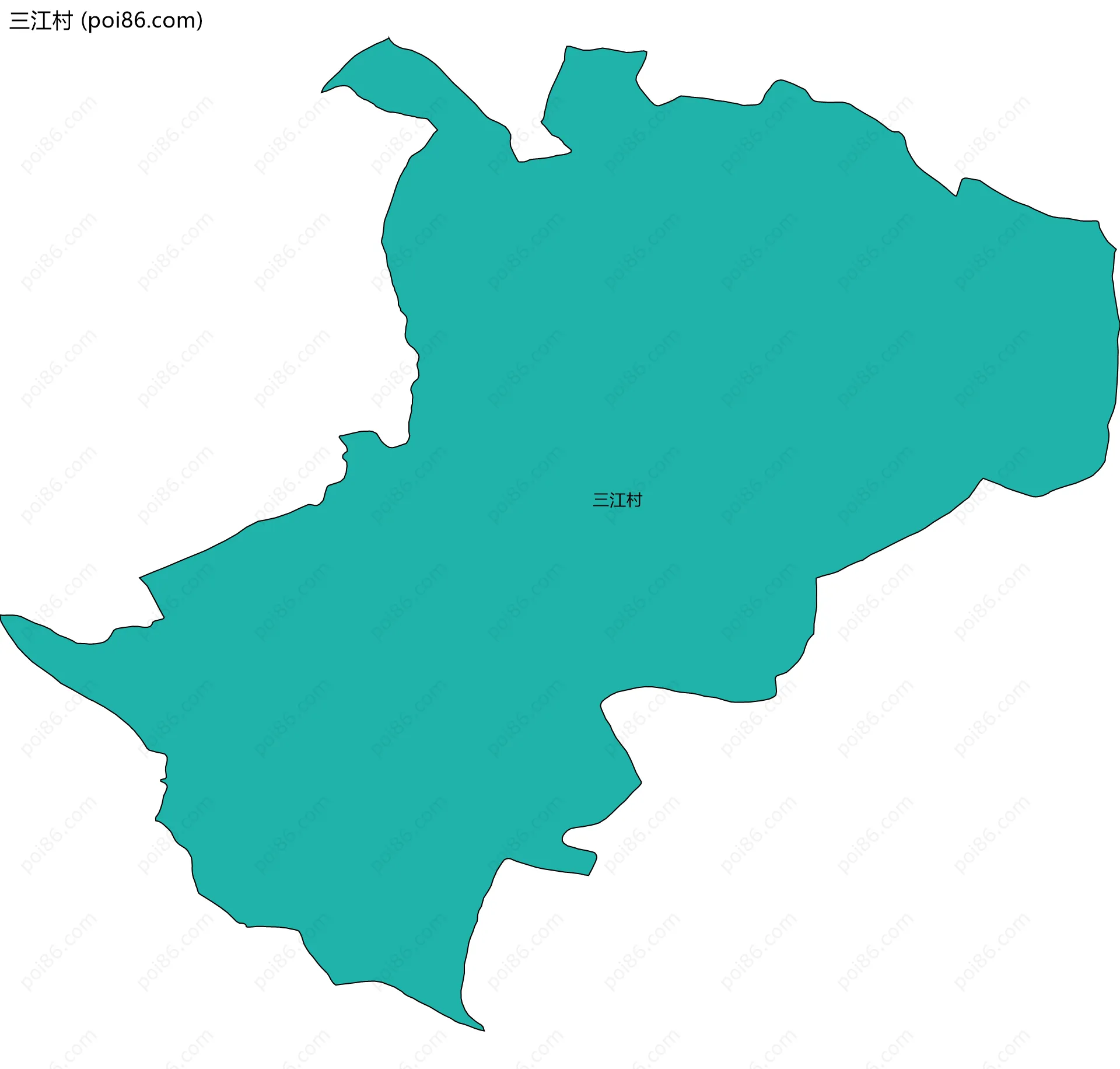 三江村边界地图