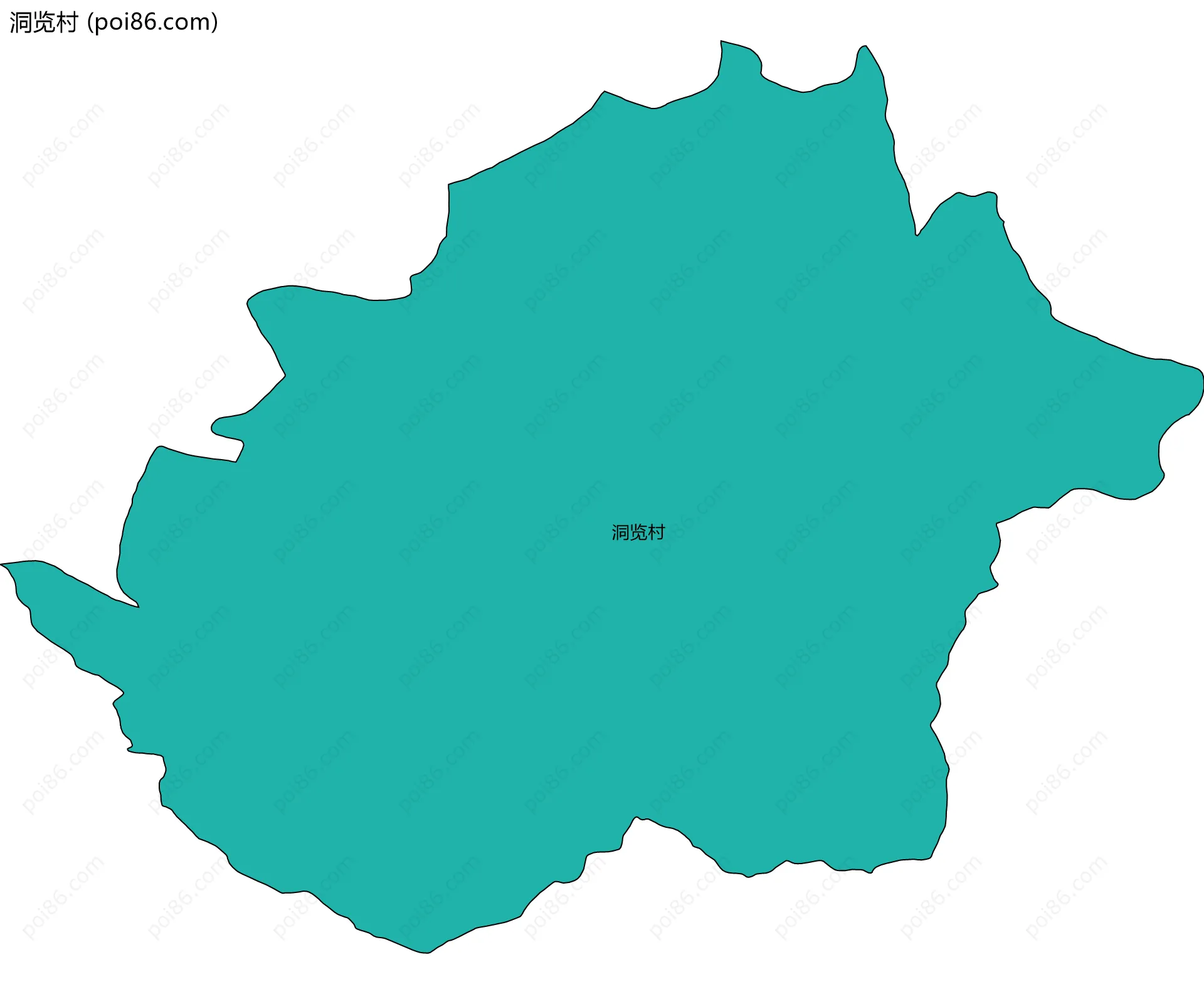 洞览村边界地图