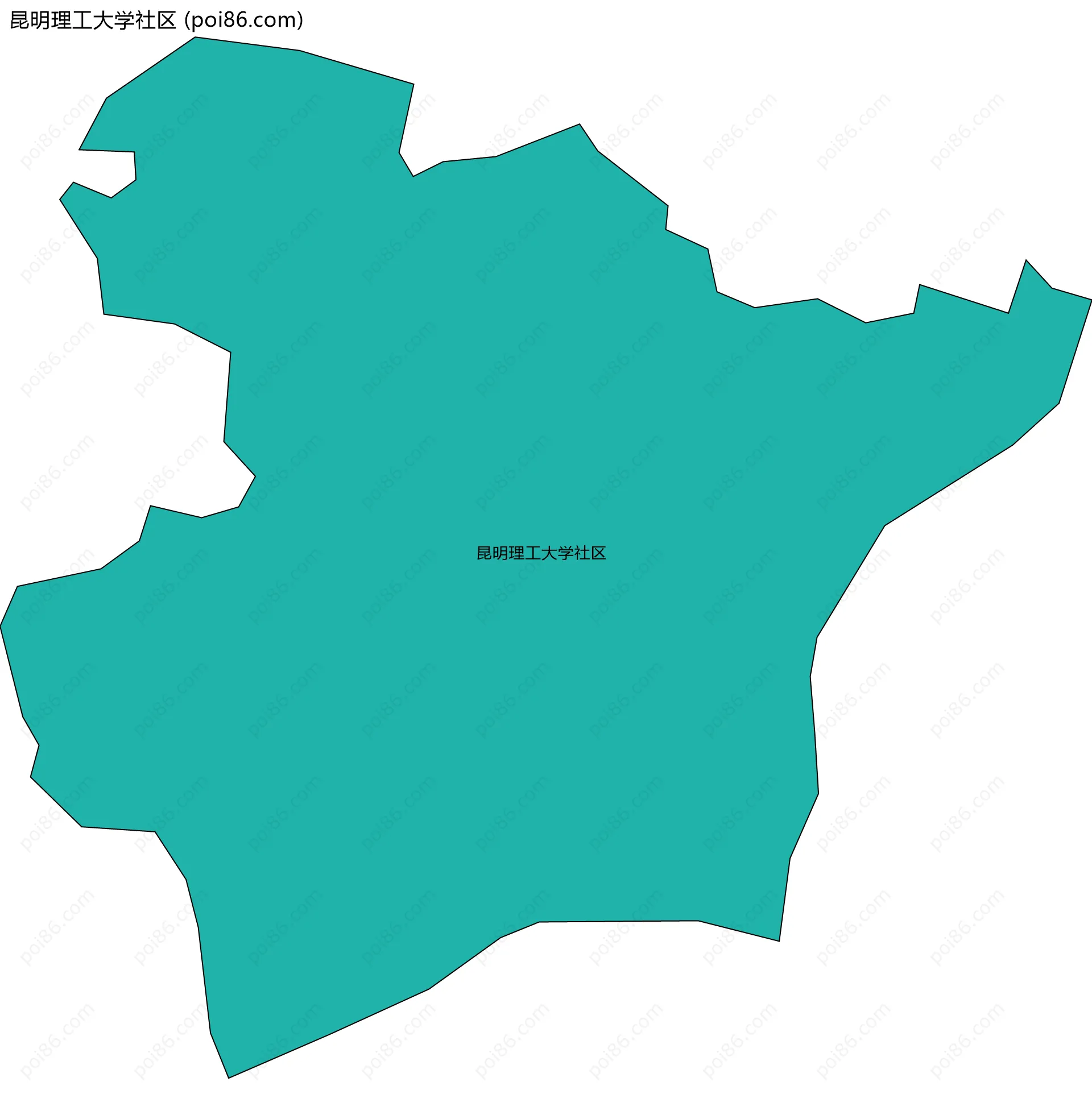 昆明理工大学社区边界地图