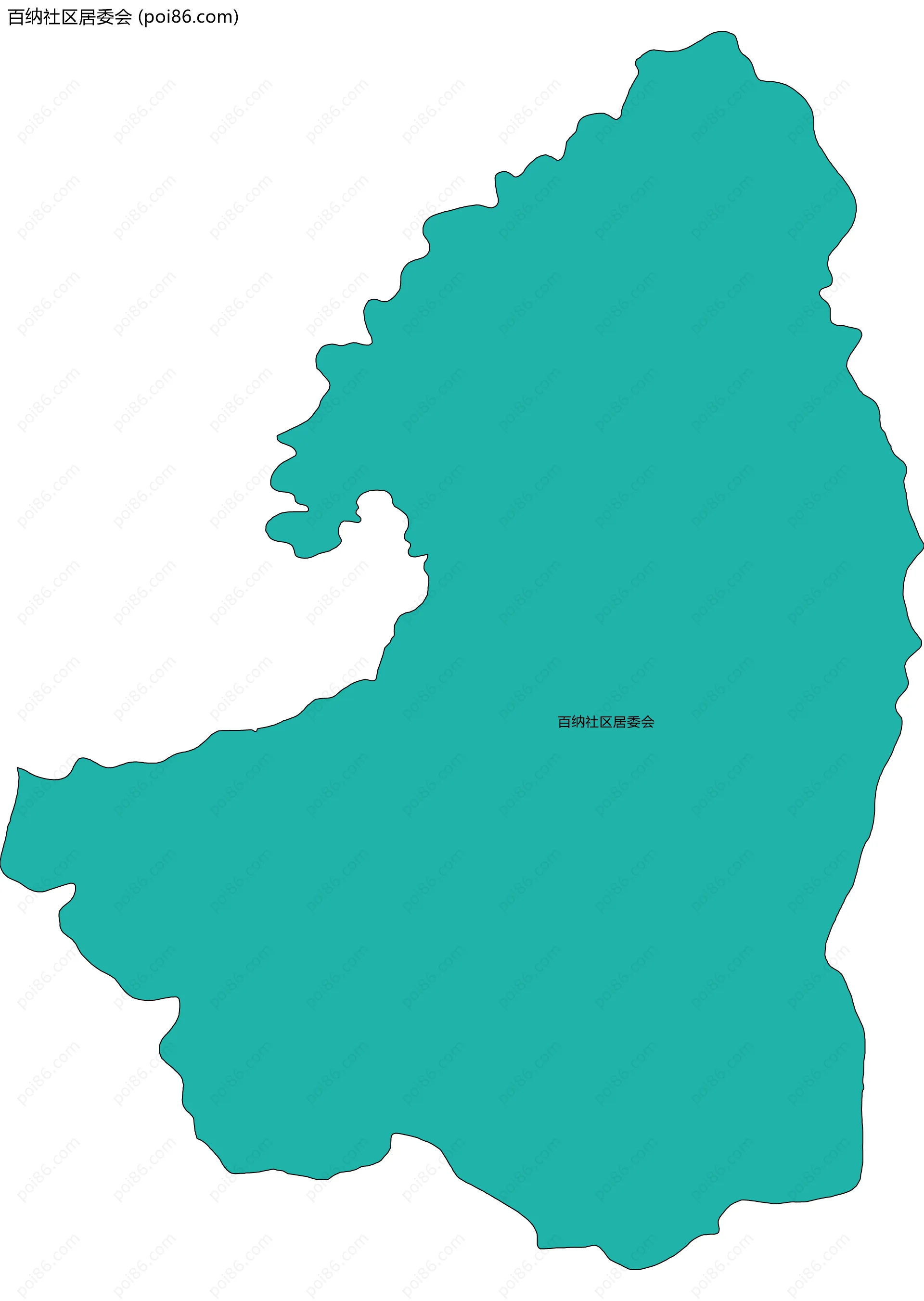 百纳社区居委会边界地图
