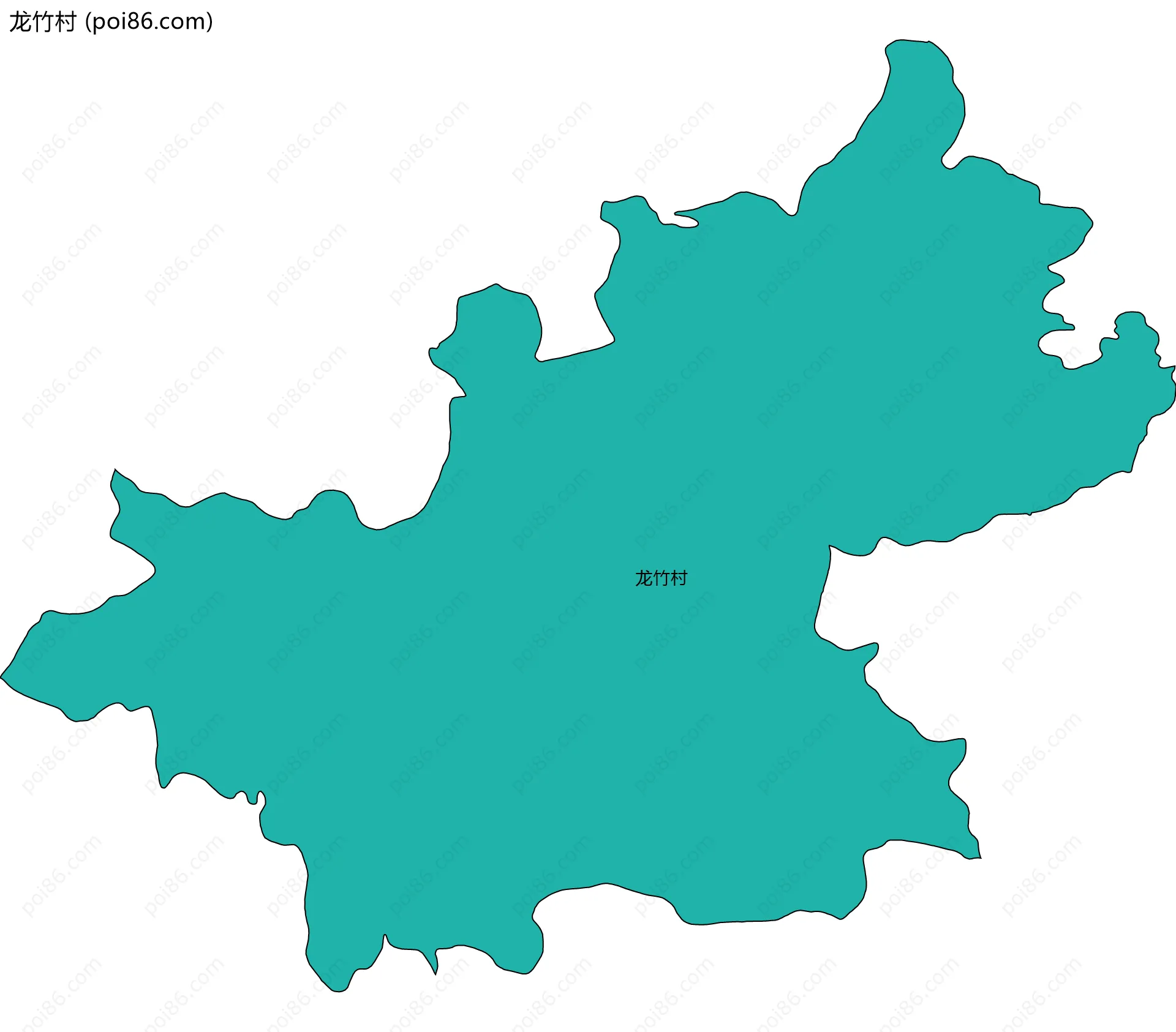 龙竹村边界地图