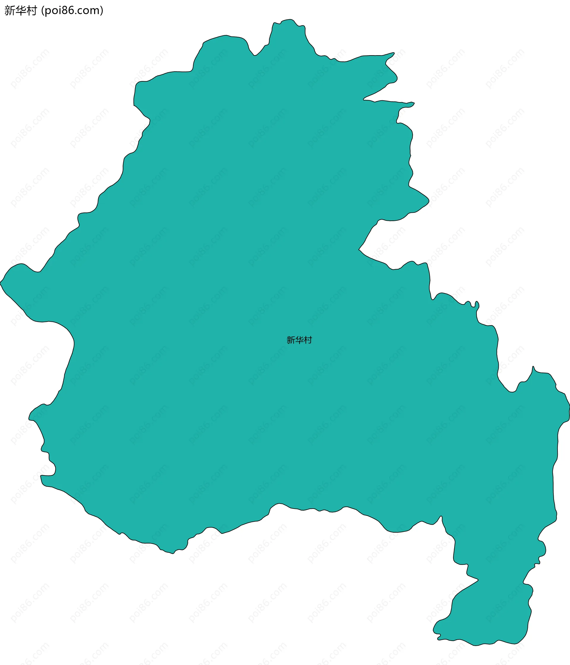 新华村边界地图