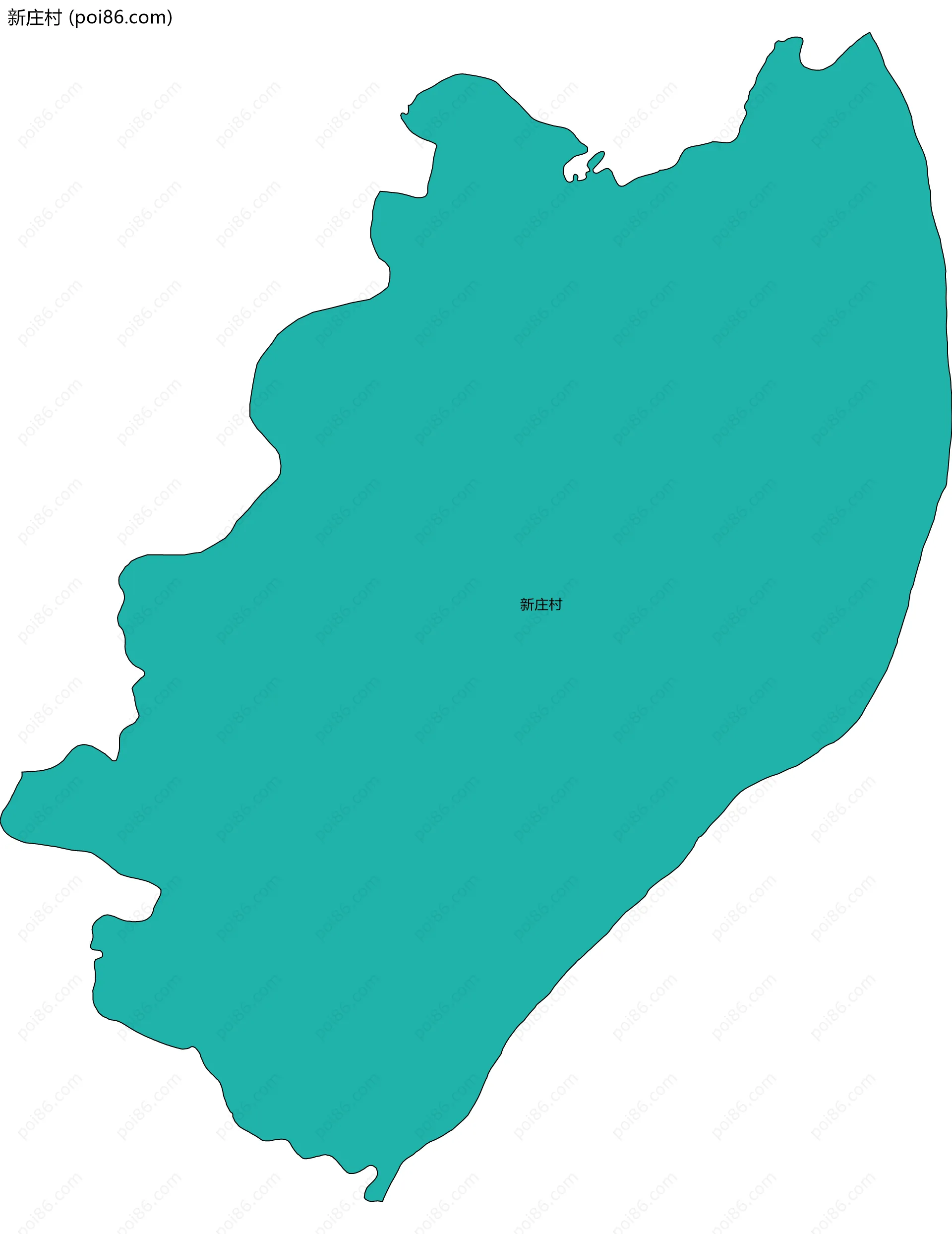 新庄村边界地图