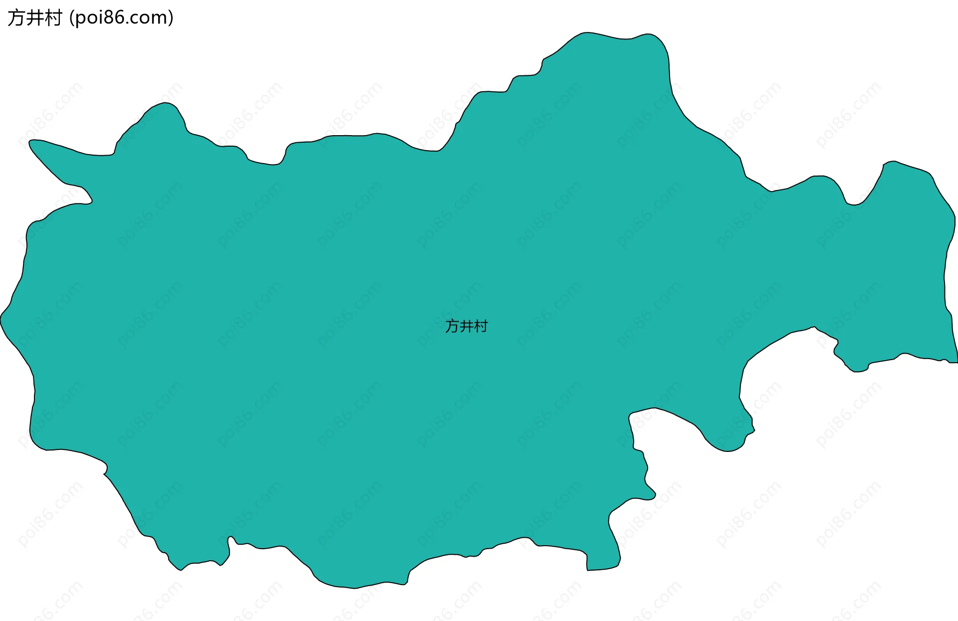 方井村边界地图