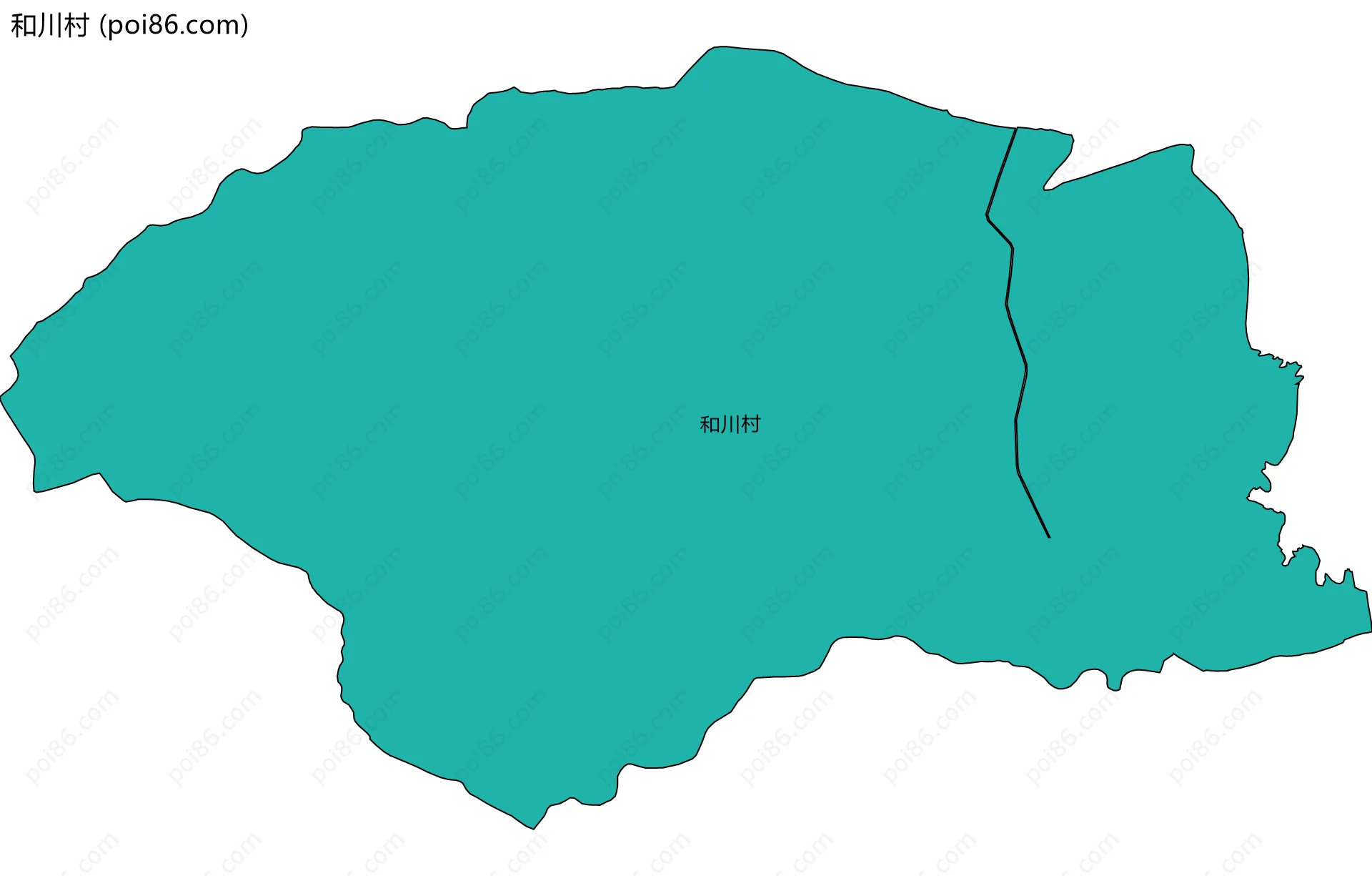 和川村边界地图