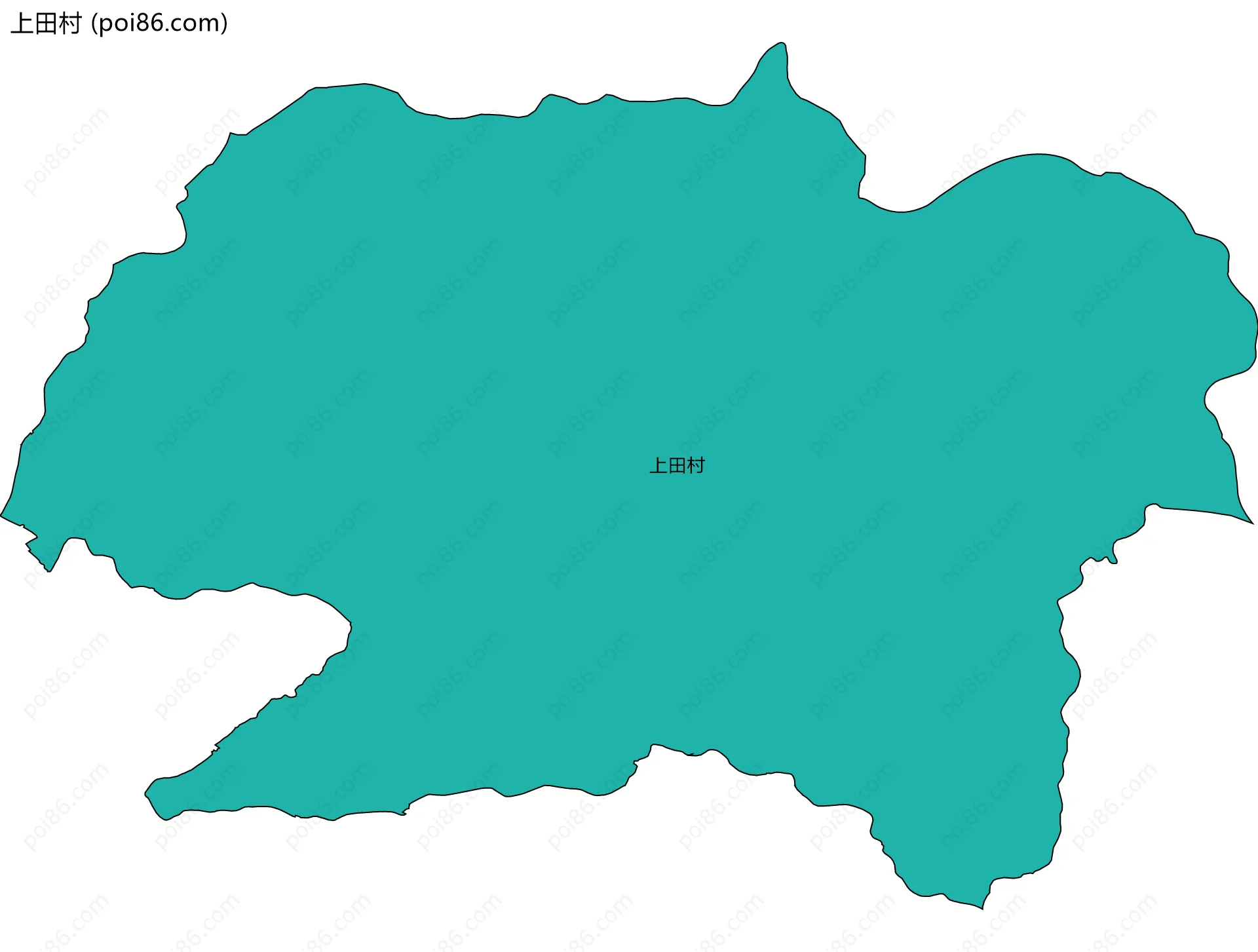 上田村边界地图