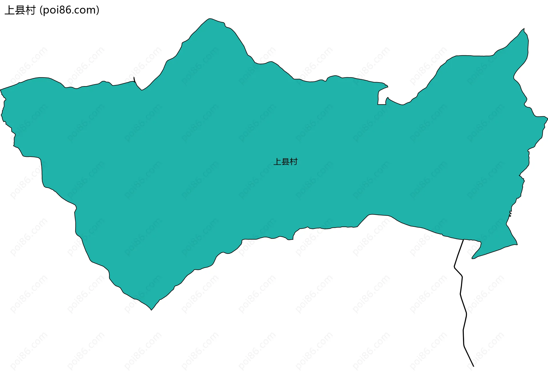 上县村边界地图