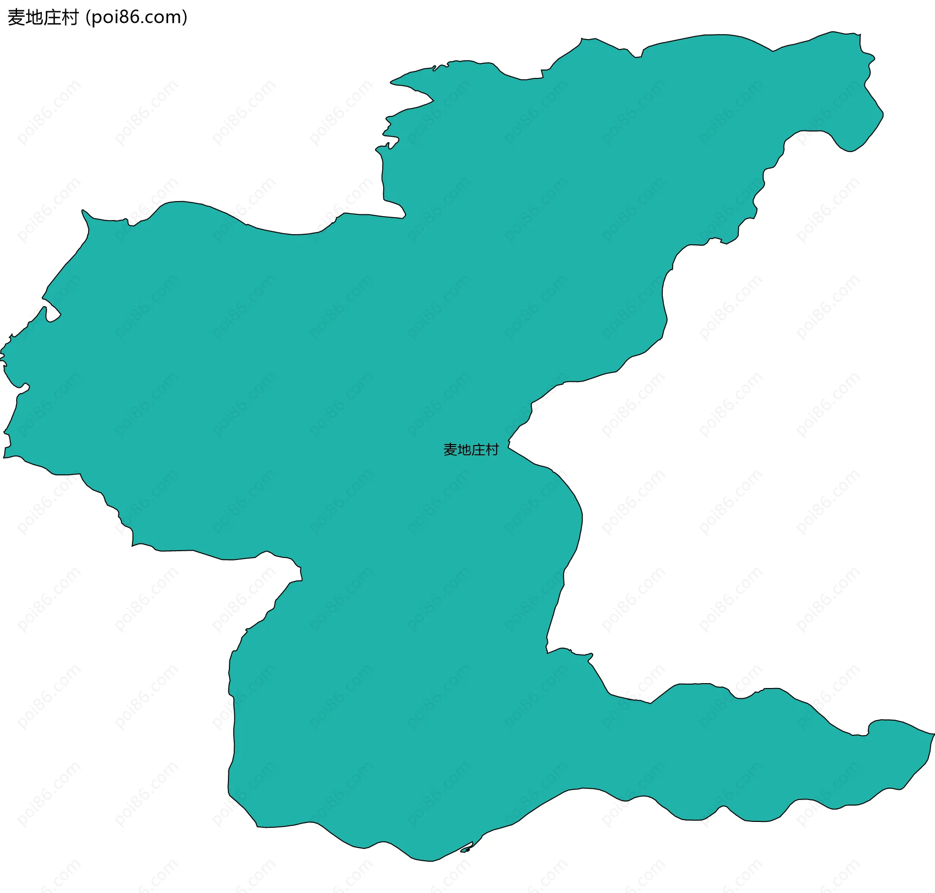 麦地庄村边界地图
