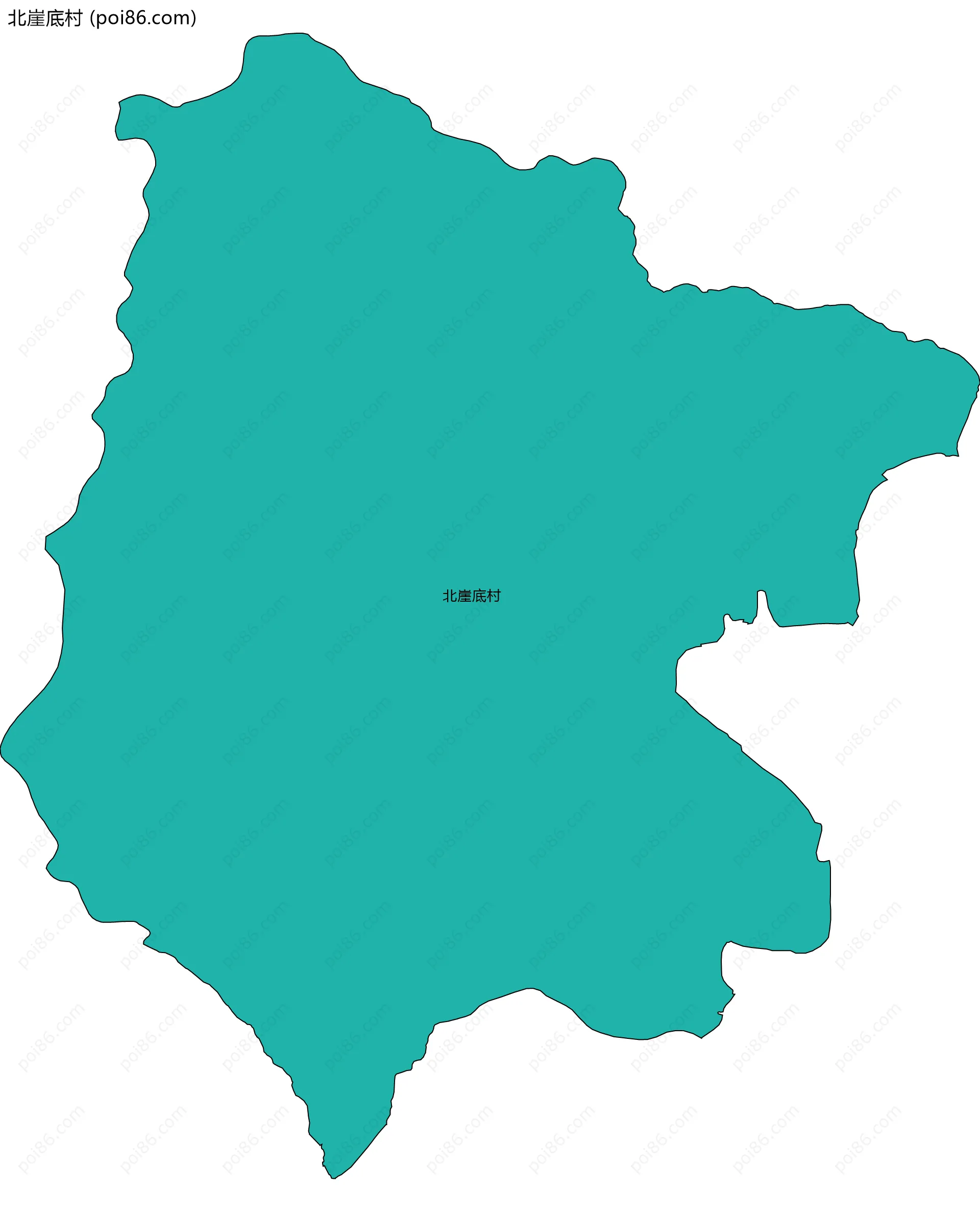 北崖底村边界地图