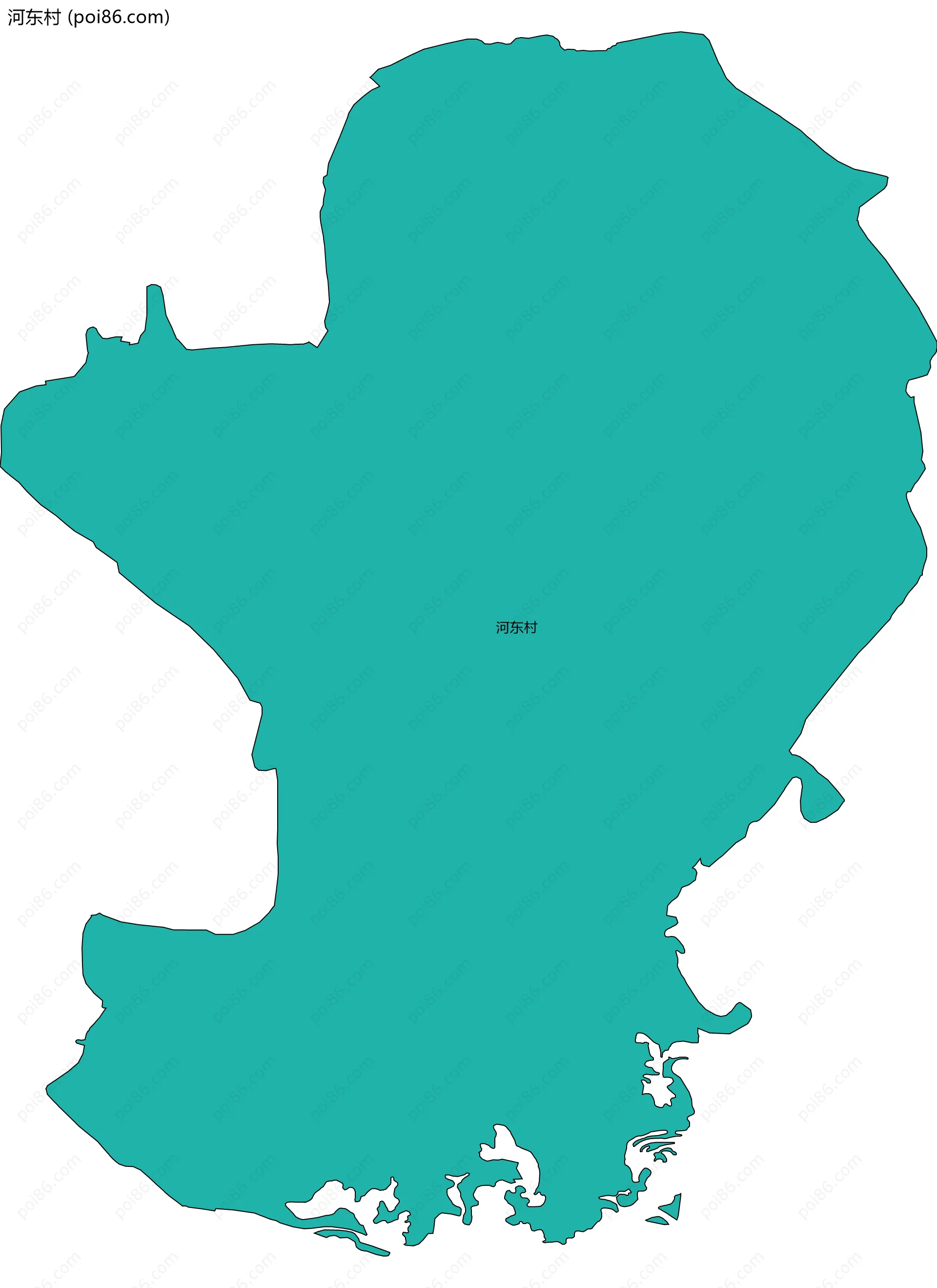 河东村边界地图