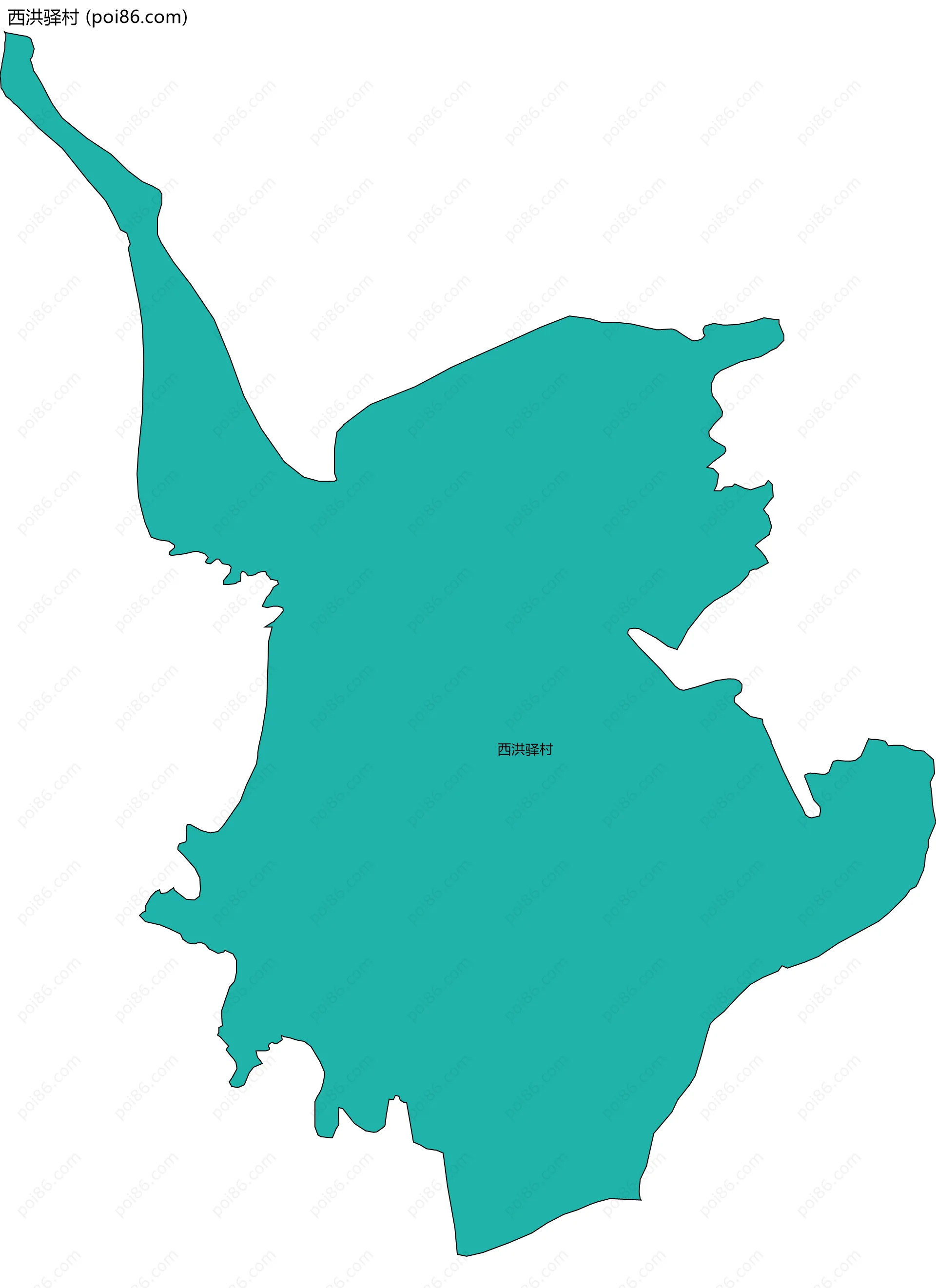 西洪驿村边界地图