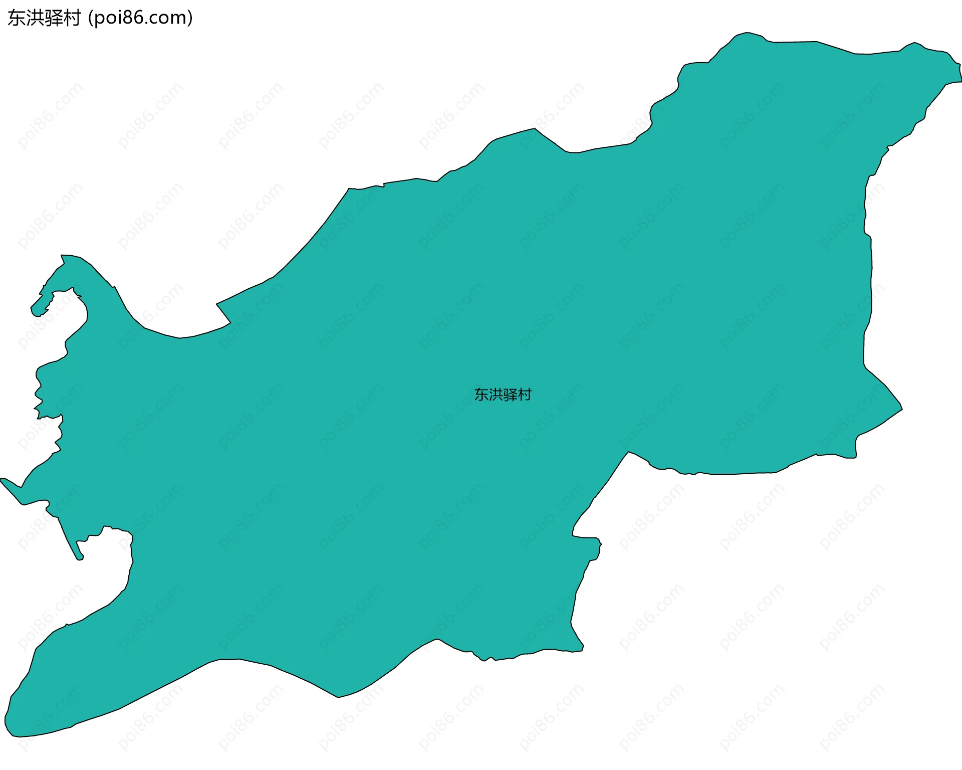 东洪驿村边界地图