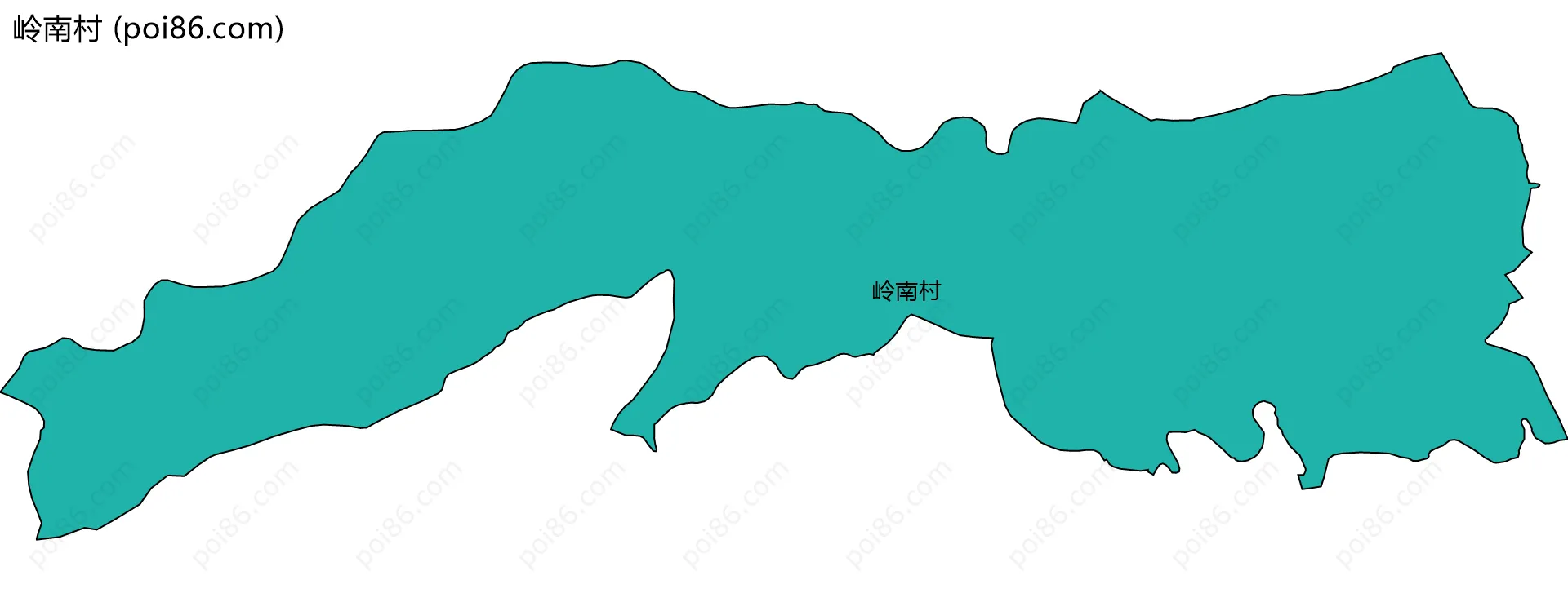 岭南村边界地图