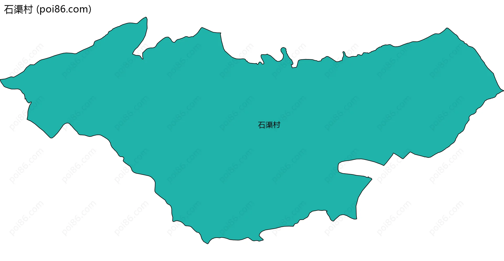 石渠村边界地图