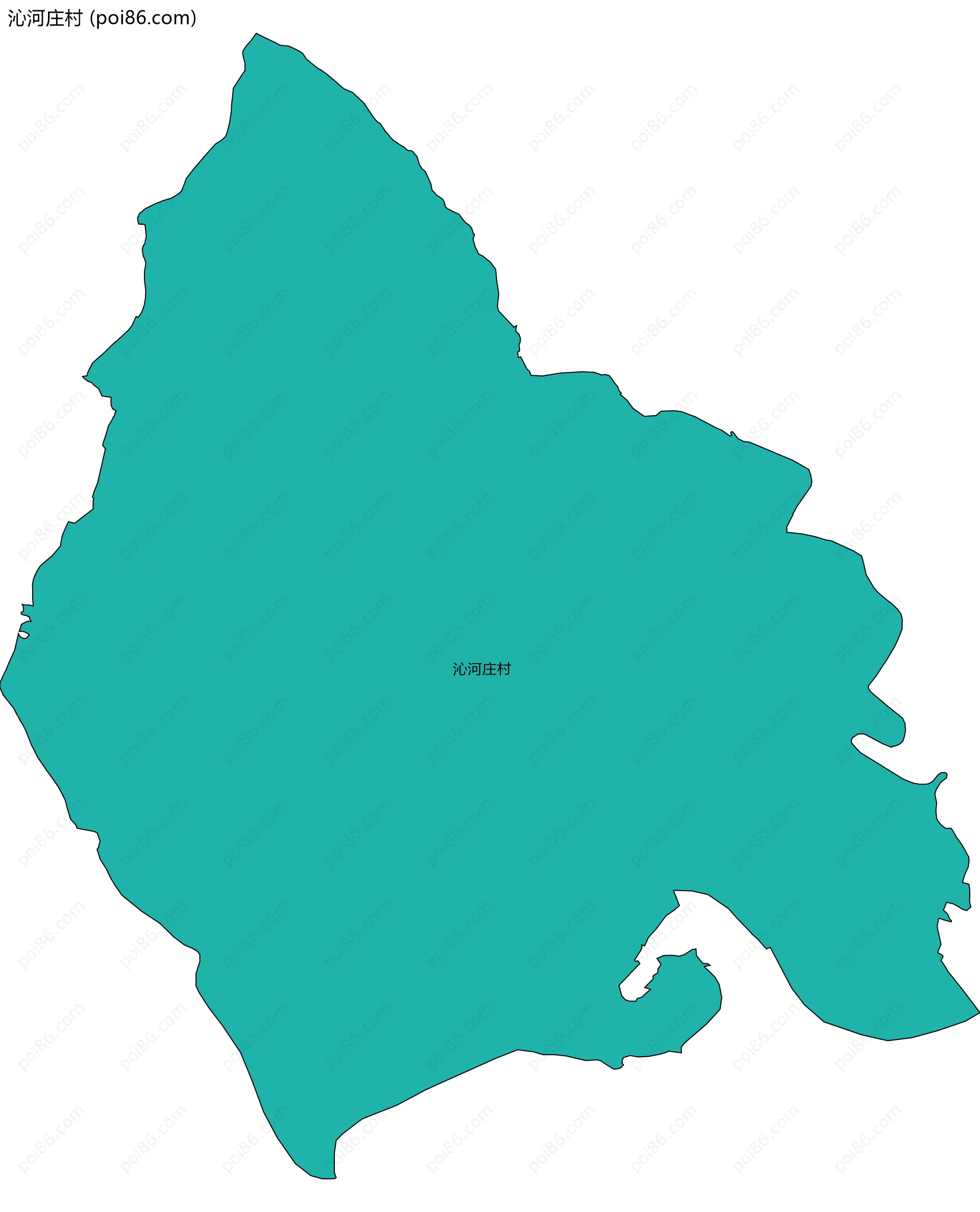 沁河庄村边界地图