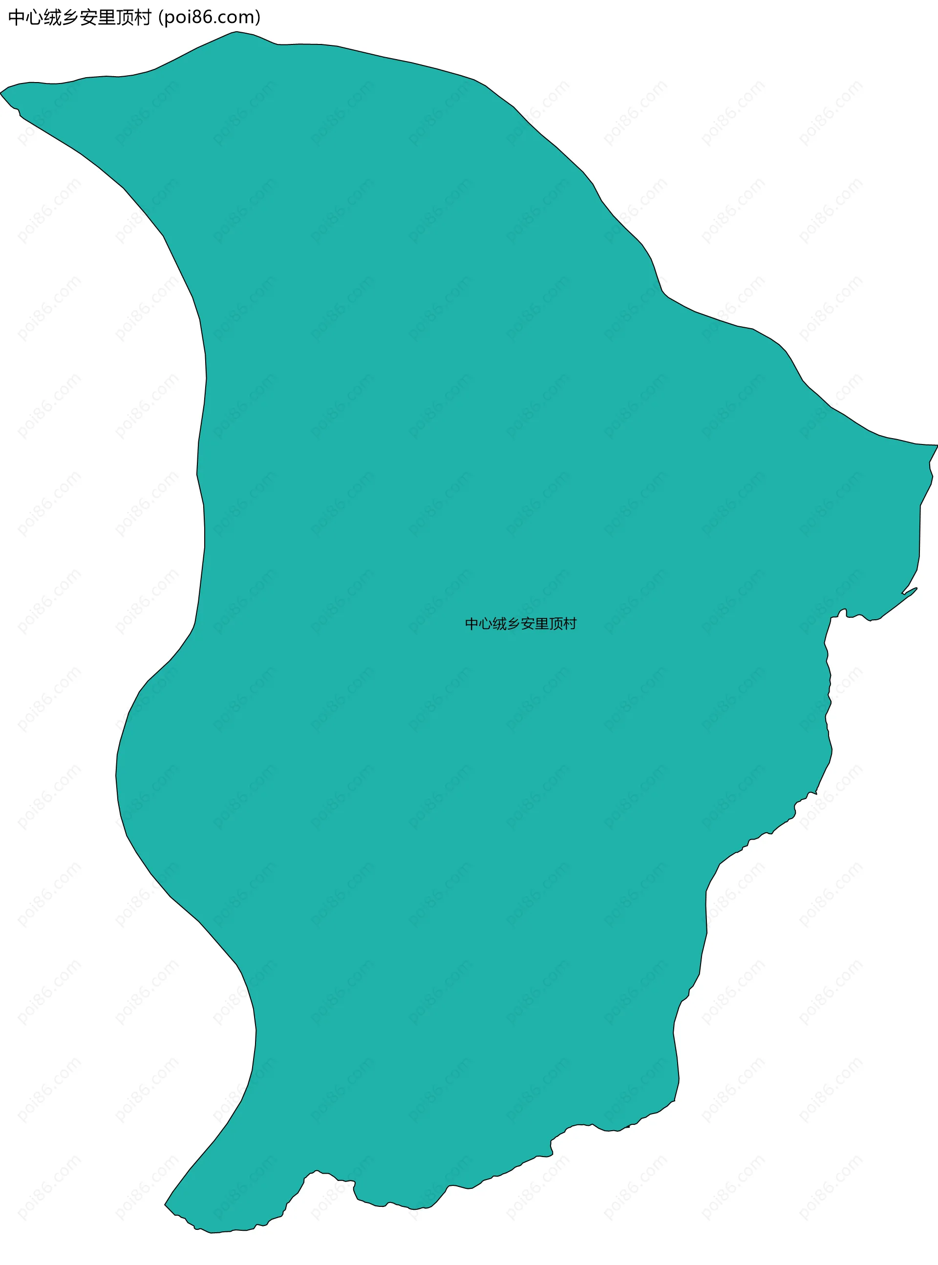 中心绒乡安里顶村边界地图