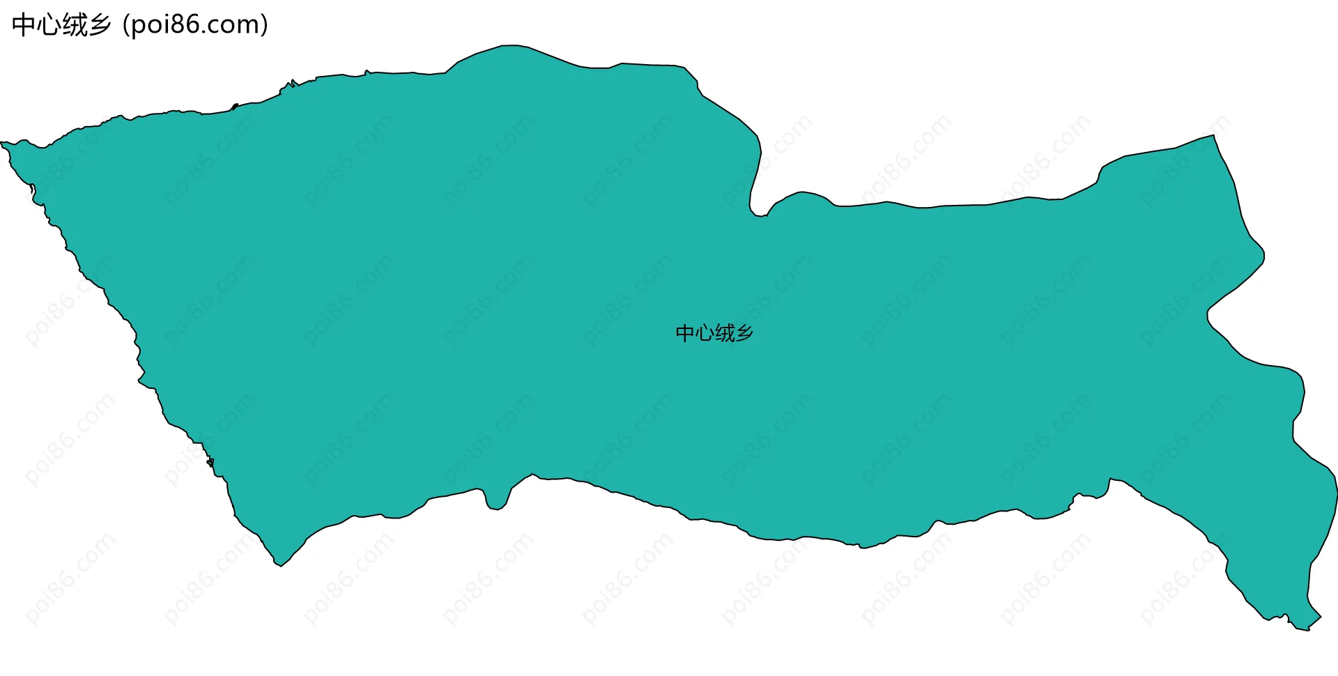 中心绒乡边界地图
