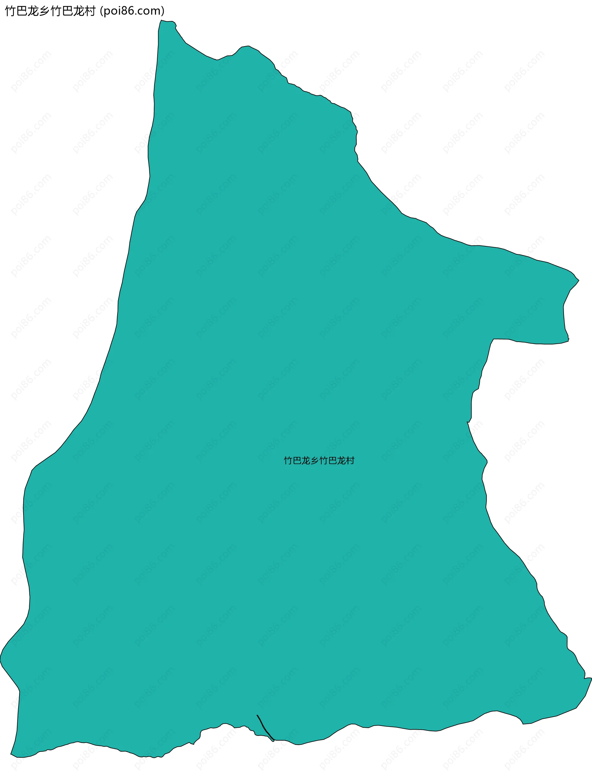 竹巴龙乡竹巴龙村边界地图