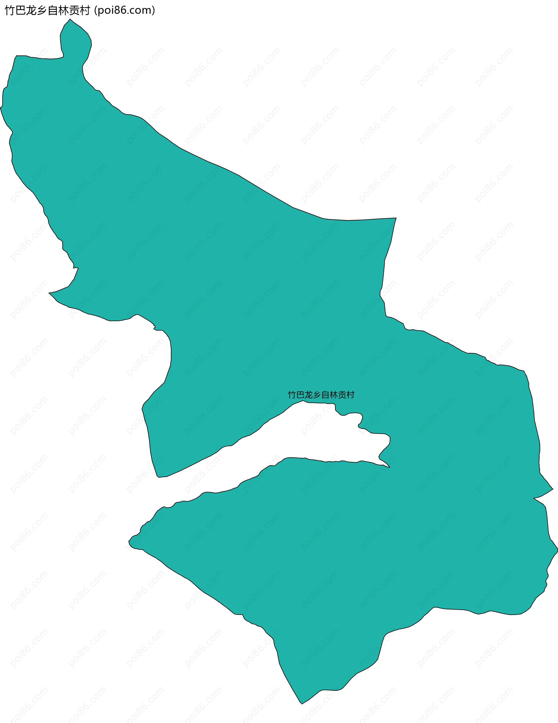 竹巴龙乡自林贡村边界地图